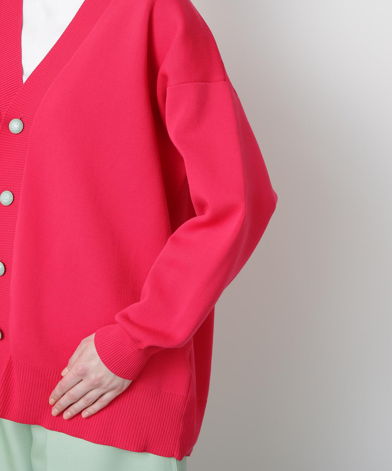 Painted Metal Button Cardigan