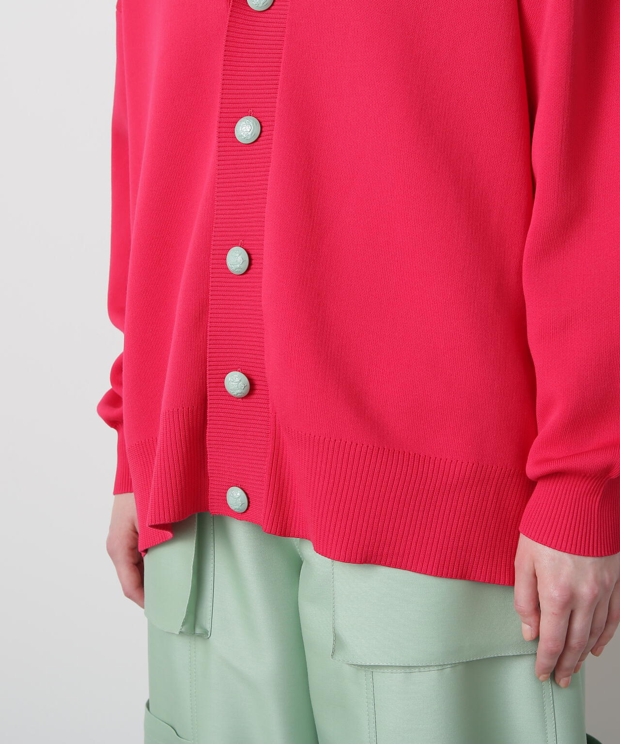 Painted Metal Button Cardigan