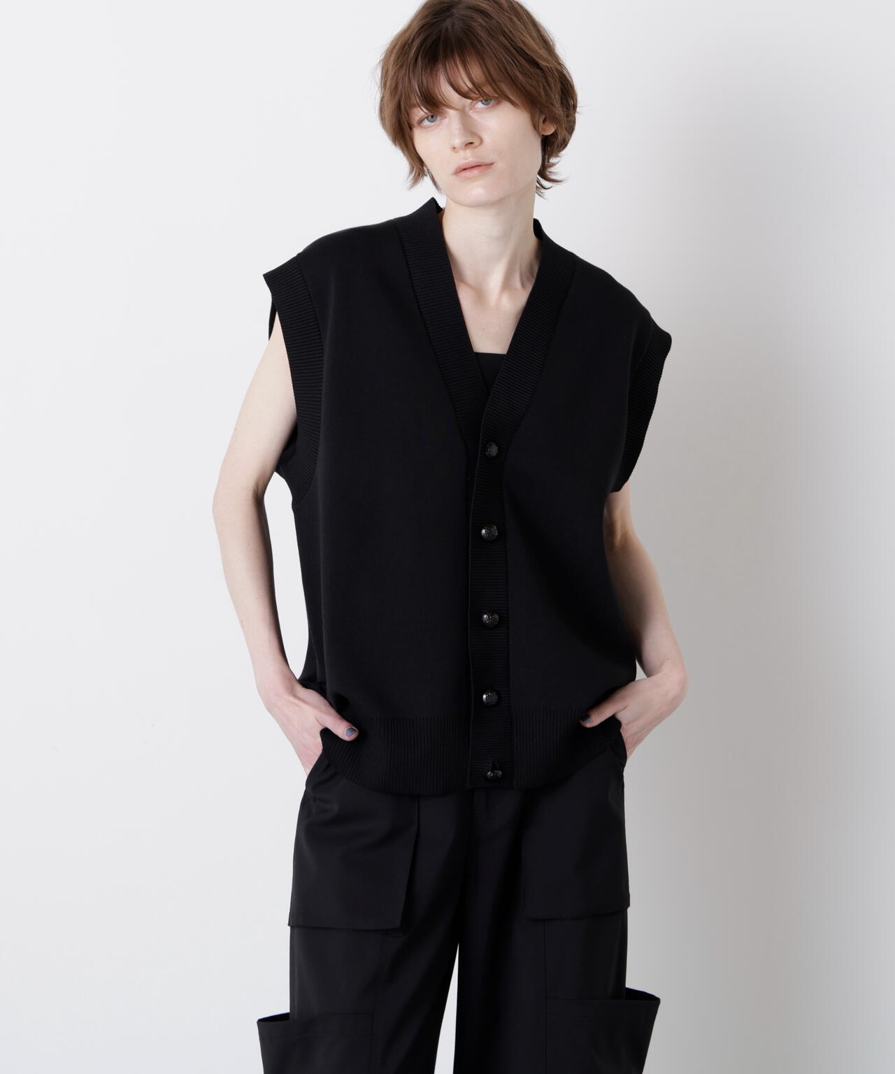 Painted Metal Button Gilet