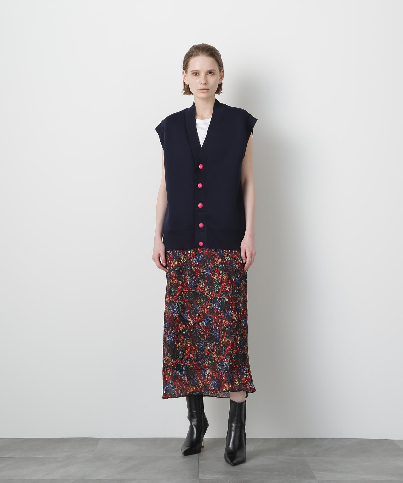 Painted Metal Button Gilet