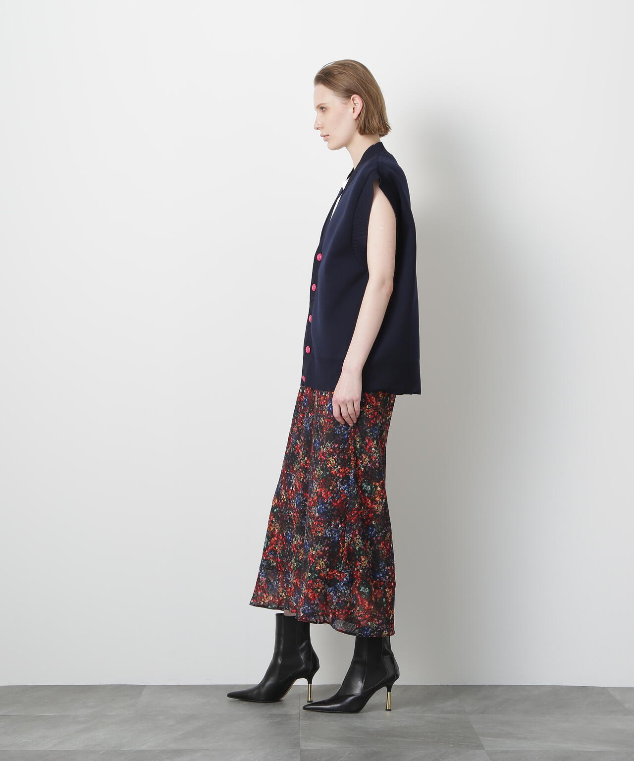 Painted Metal Button Gilet