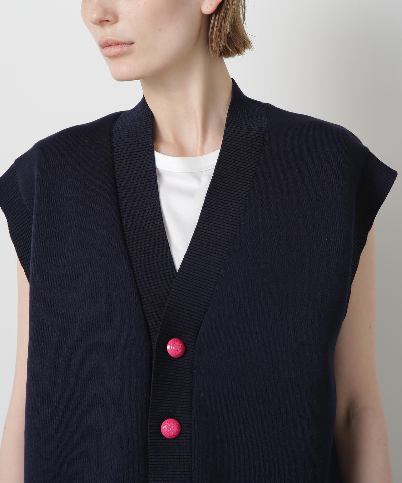 Painted Metal Button Gilet