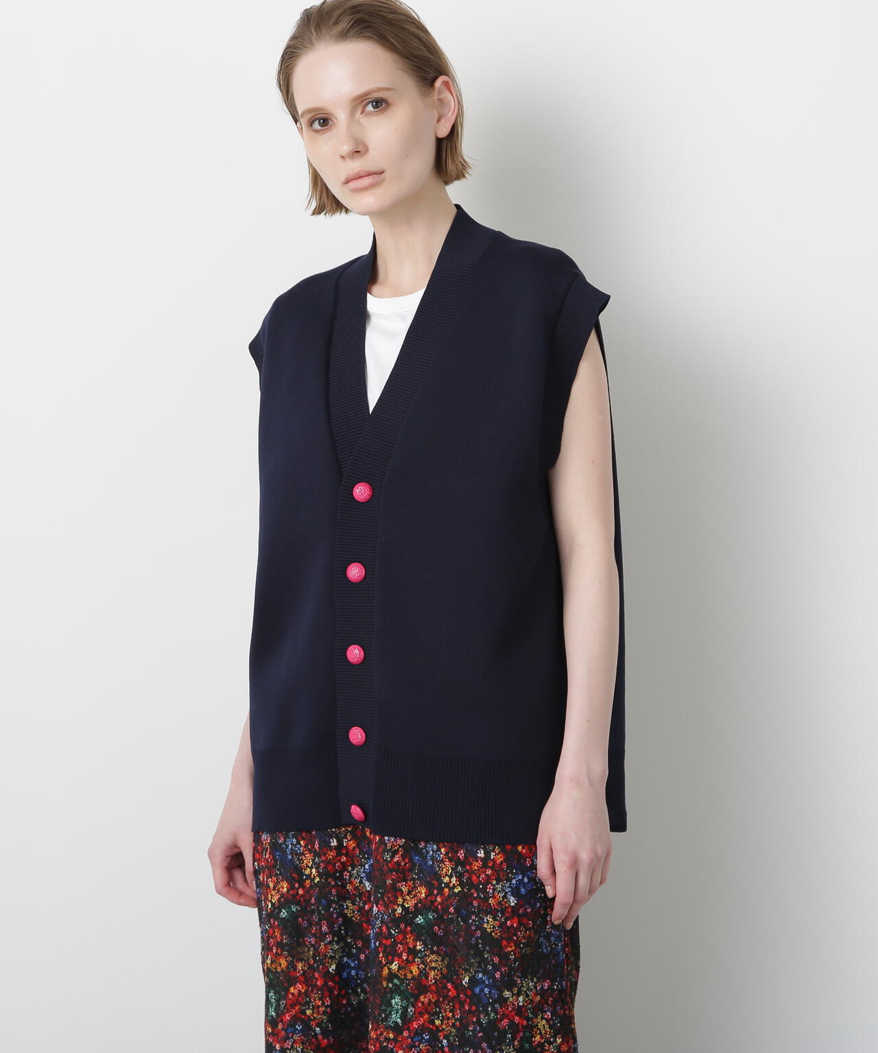 Painted Metal Button Gilet