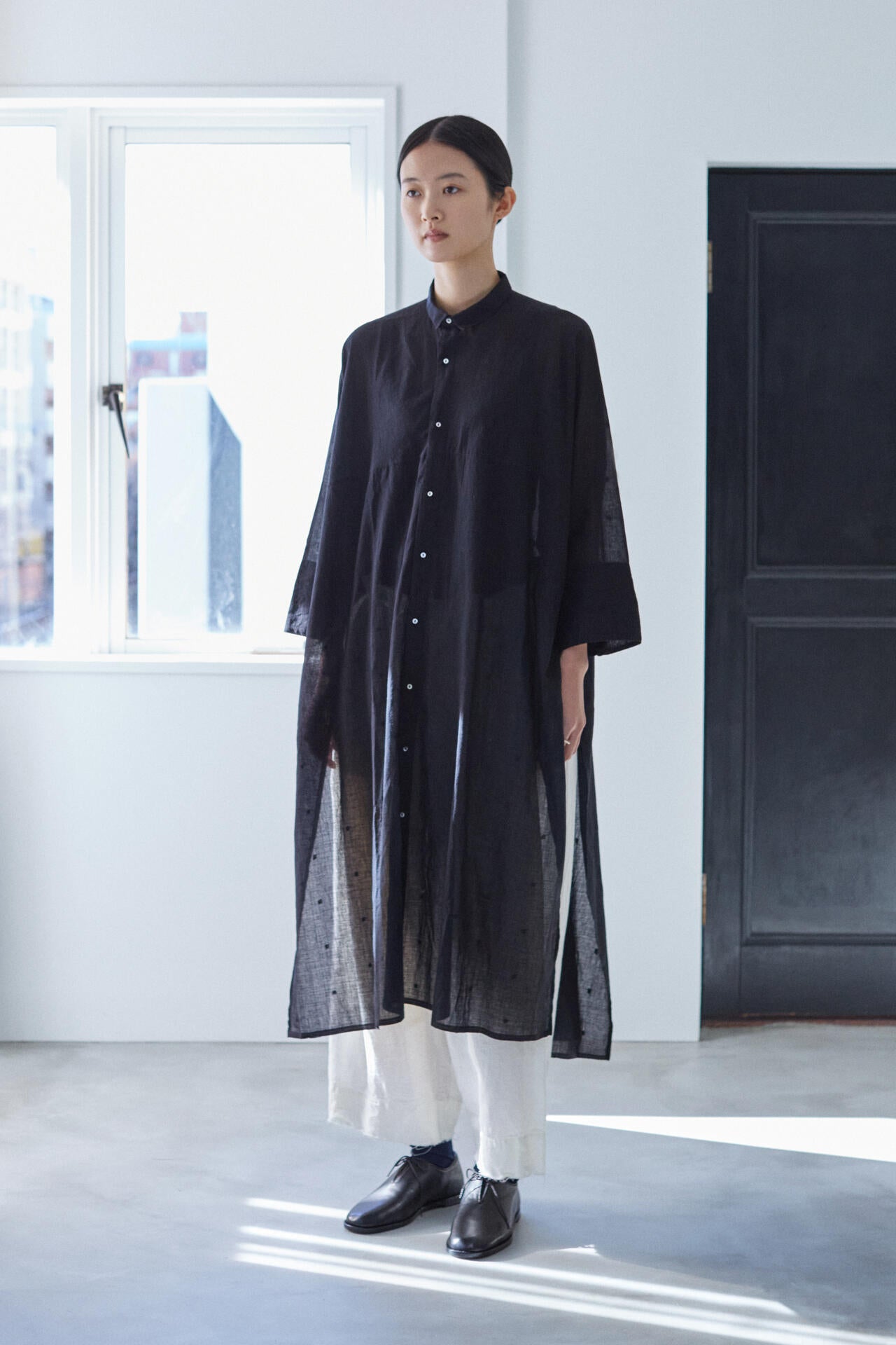 quitan / JAMDANI KHADI AO DAÏ LONG SHIRT