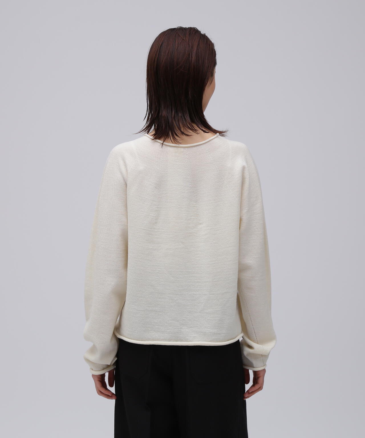 quitan / WOOL WASHI YARN CREW KNIT