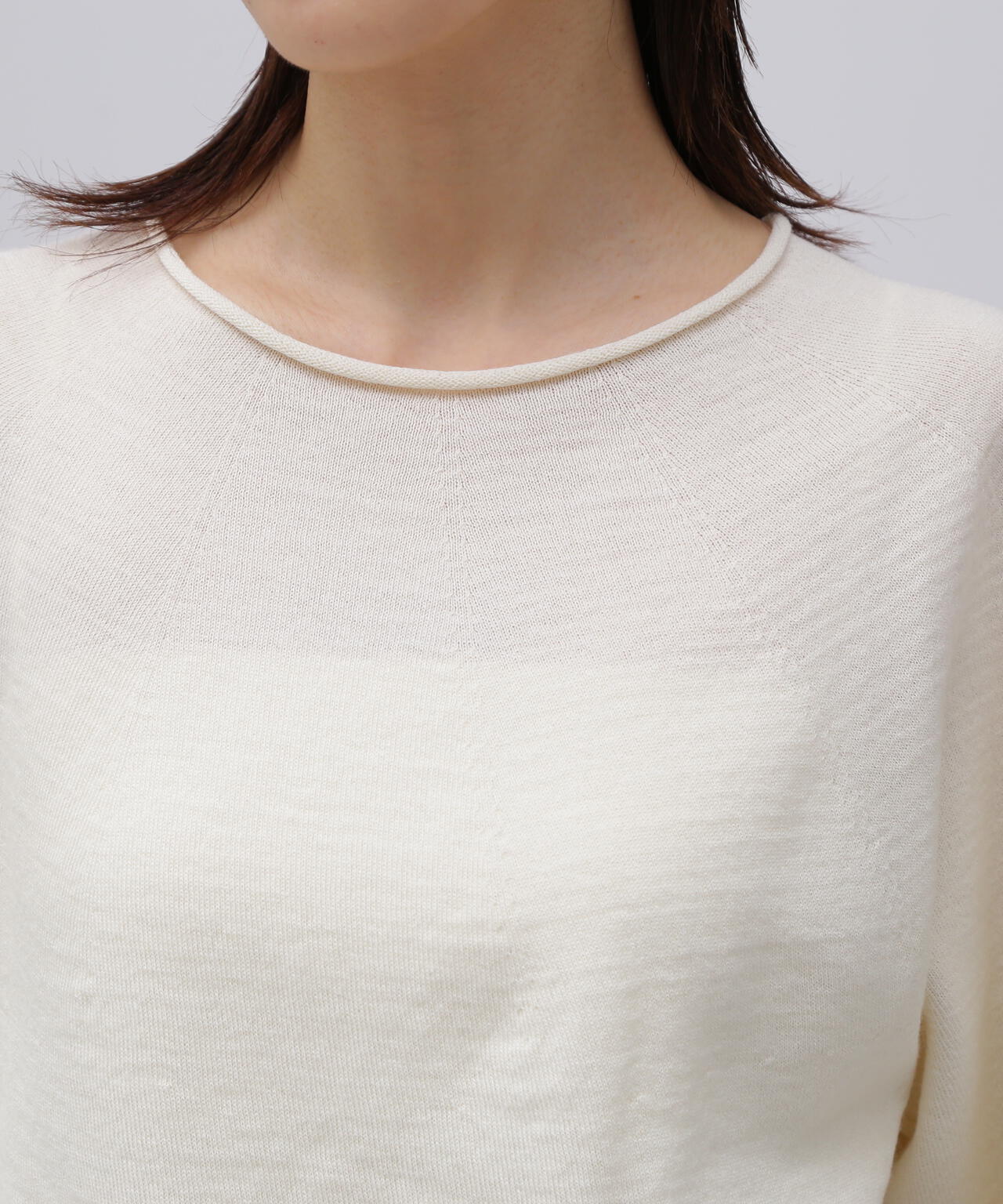 quitan / WOOL WASHI YARN CREW KNIT