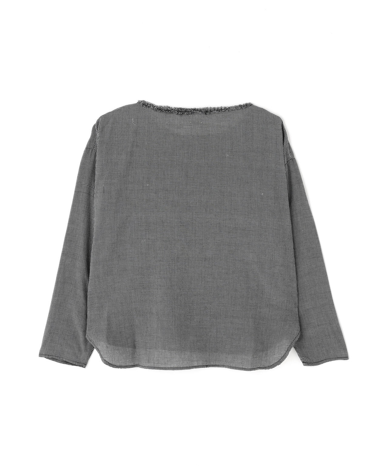 quitan / KHADI COTTON SILK RUFFLE COLLAR TOP