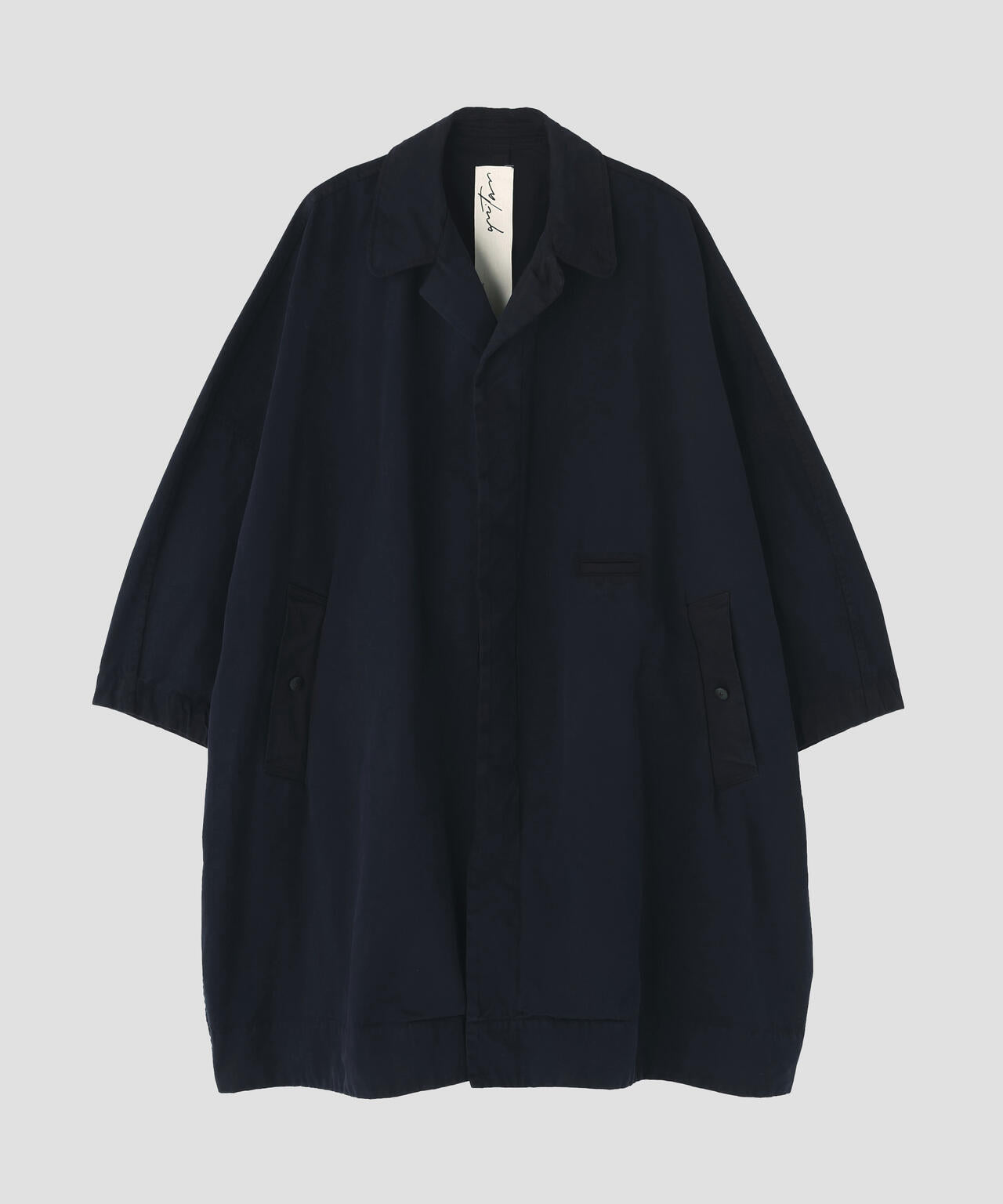 quitan / FINE BRUSHED ORNC COTTON ROUND COLLAR BALMACAAN COAT