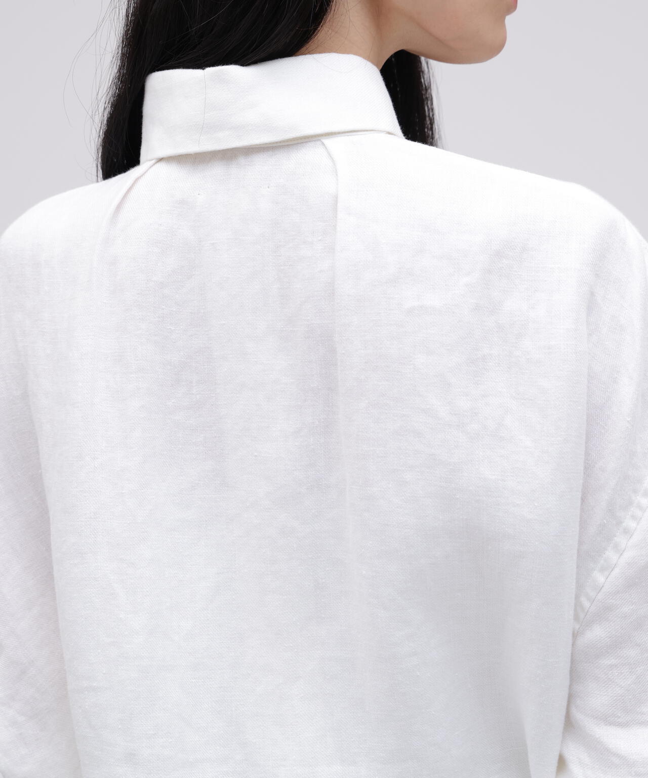 quitan / HEMP TWILL REGULAR COLLAR 3/4 SHIRT