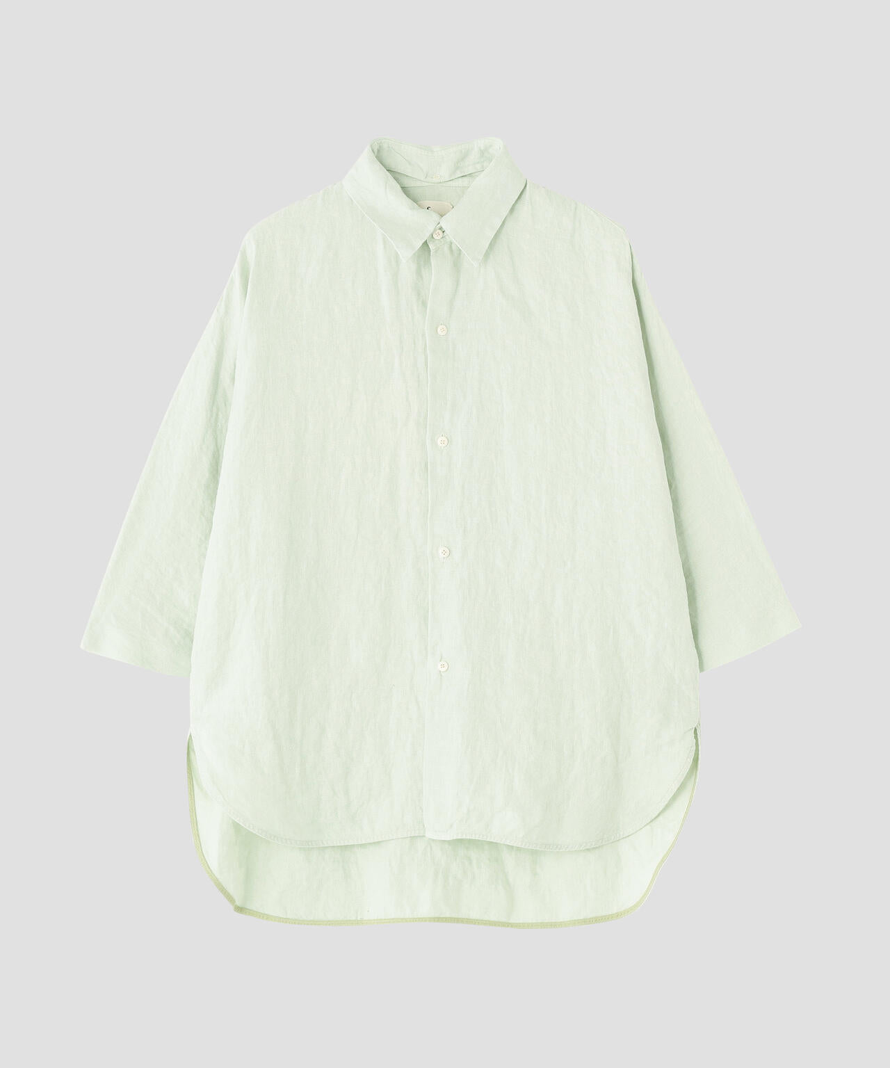 quitan / HEMP TWILL REGULAR COLLAR 3/4 SHIRT