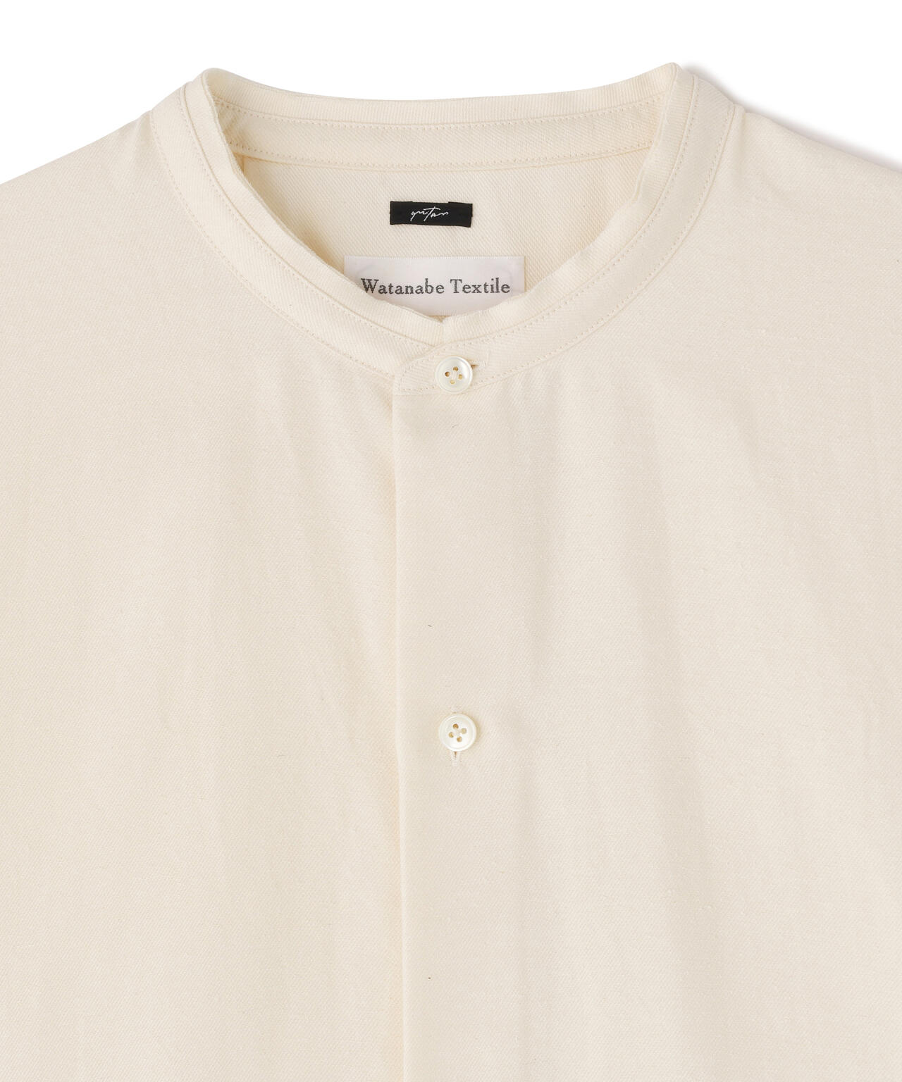 quitan / BAND COLLAR 3/4 SHIRT 'Watanabe Textile'