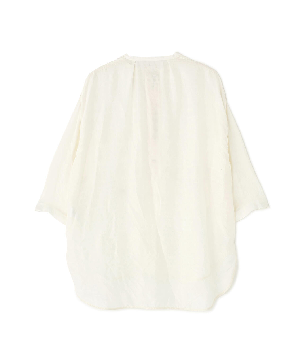quitan / SILK KHADI BAND COLLAR 3/4 SHIRT