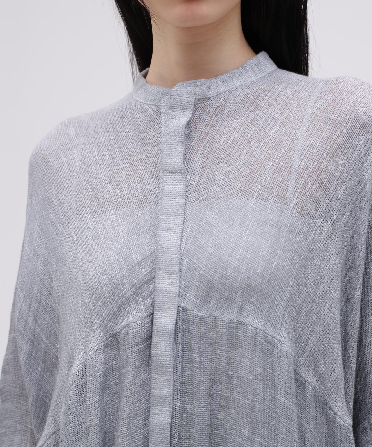 quitan / ORGANIC 56 LINEN SLUB LINEN BASKET AO DAÏ B/C LONG SHIRT