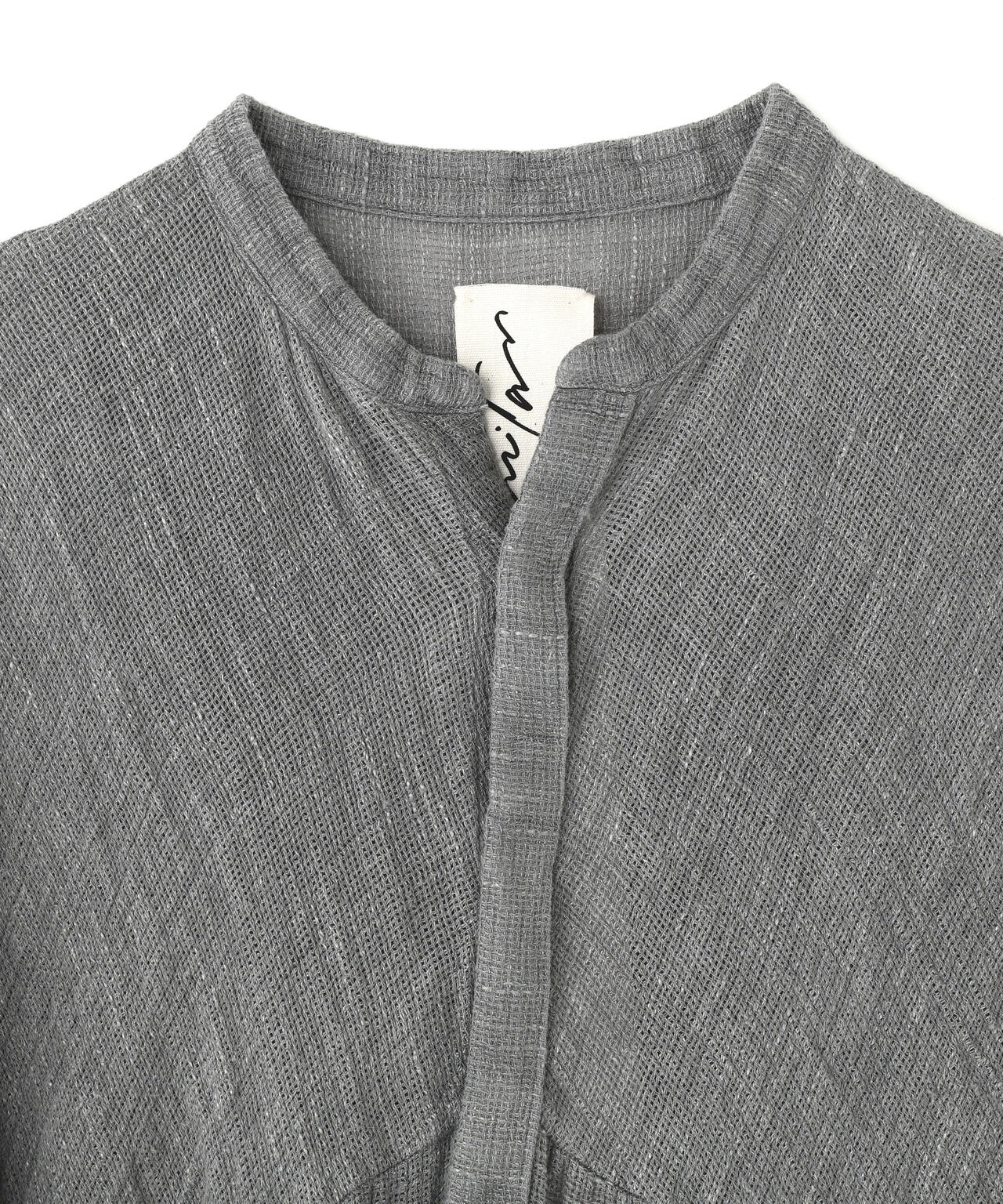quitan / ORGANIC 56 LINEN SLUB LINEN BASKET AO DAÏ B/C LONG SHIRT