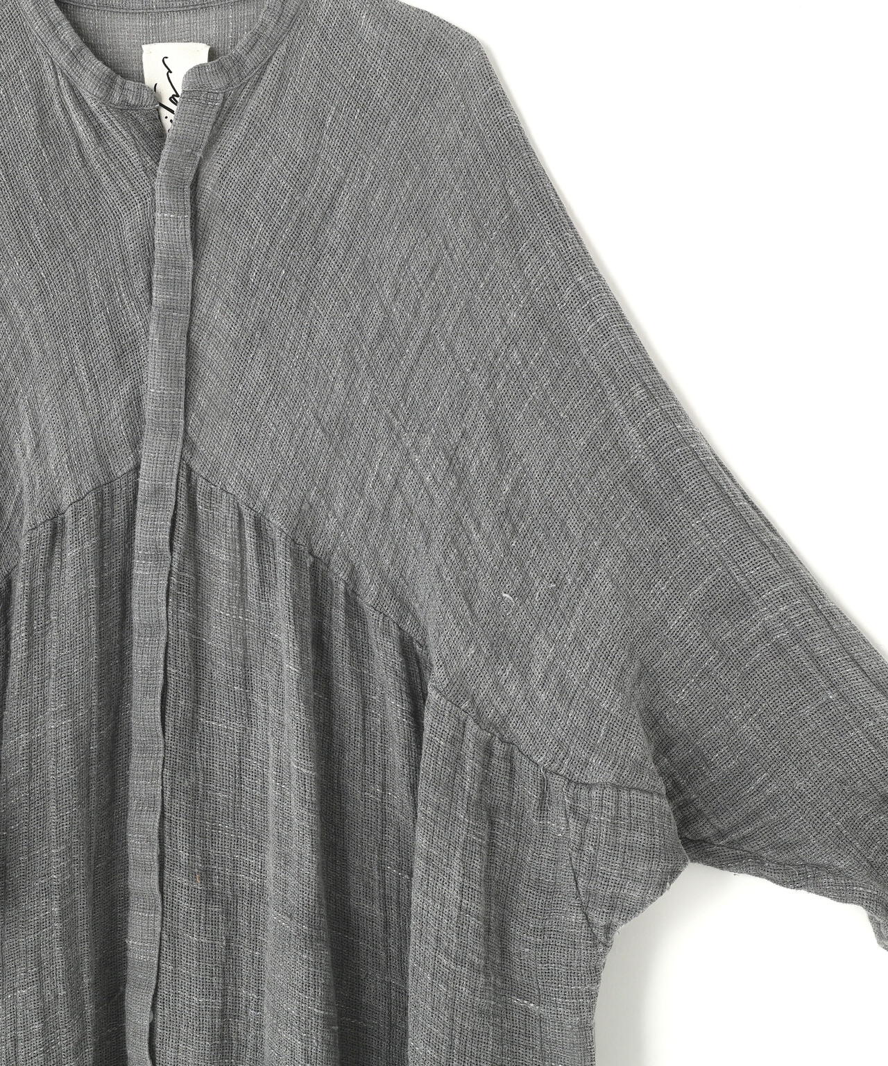 quitan / ORGANIC 56 LINEN SLUB LINEN BASKET AO DAÏ B/C LONG SHIRT