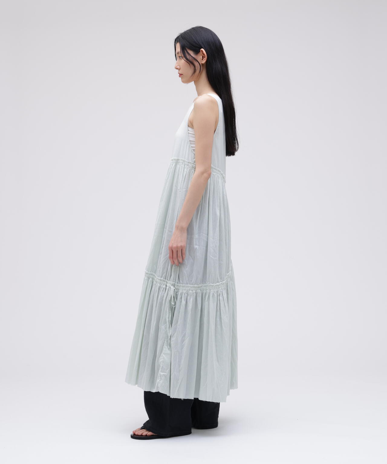 quitan / KHADI COTTON SILK TWISTED TIERED DRESS