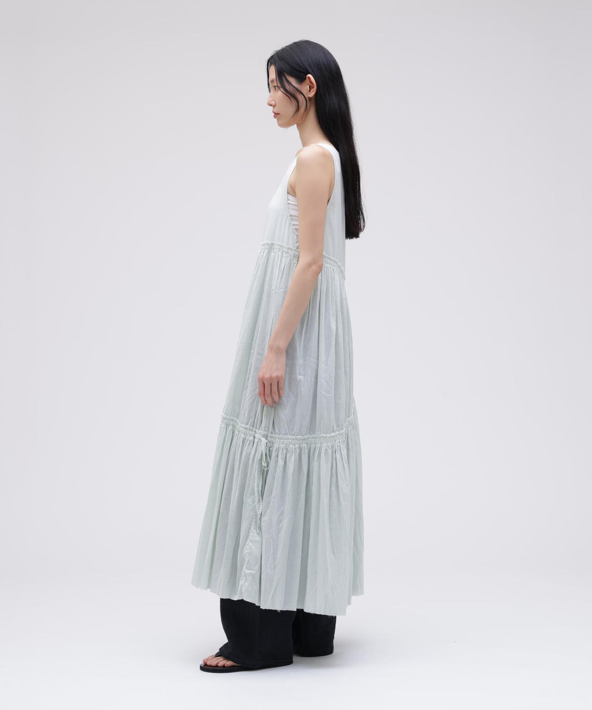 quitan / KHADI COTTON SILK TWISTED TIERED DRESS