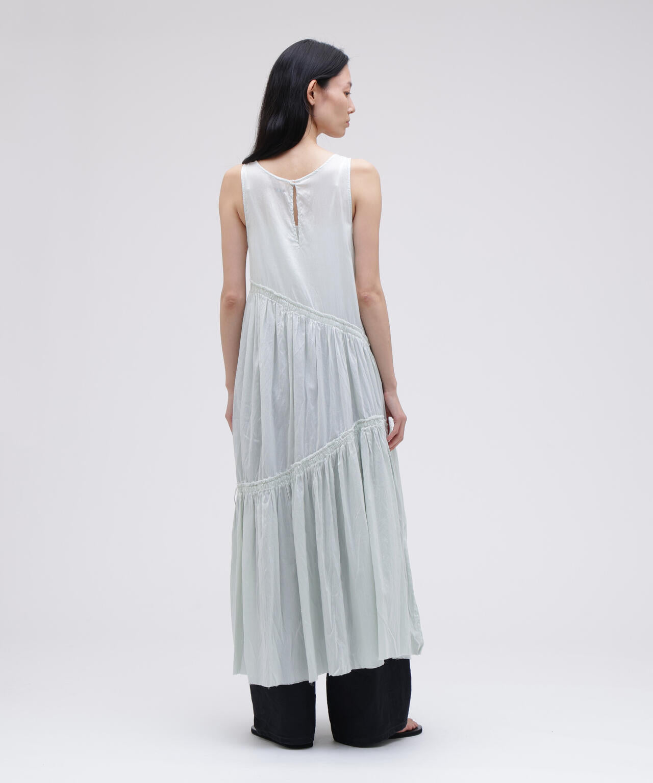 quitan / KHADI COTTON SILK TWISTED TIERED DRESS