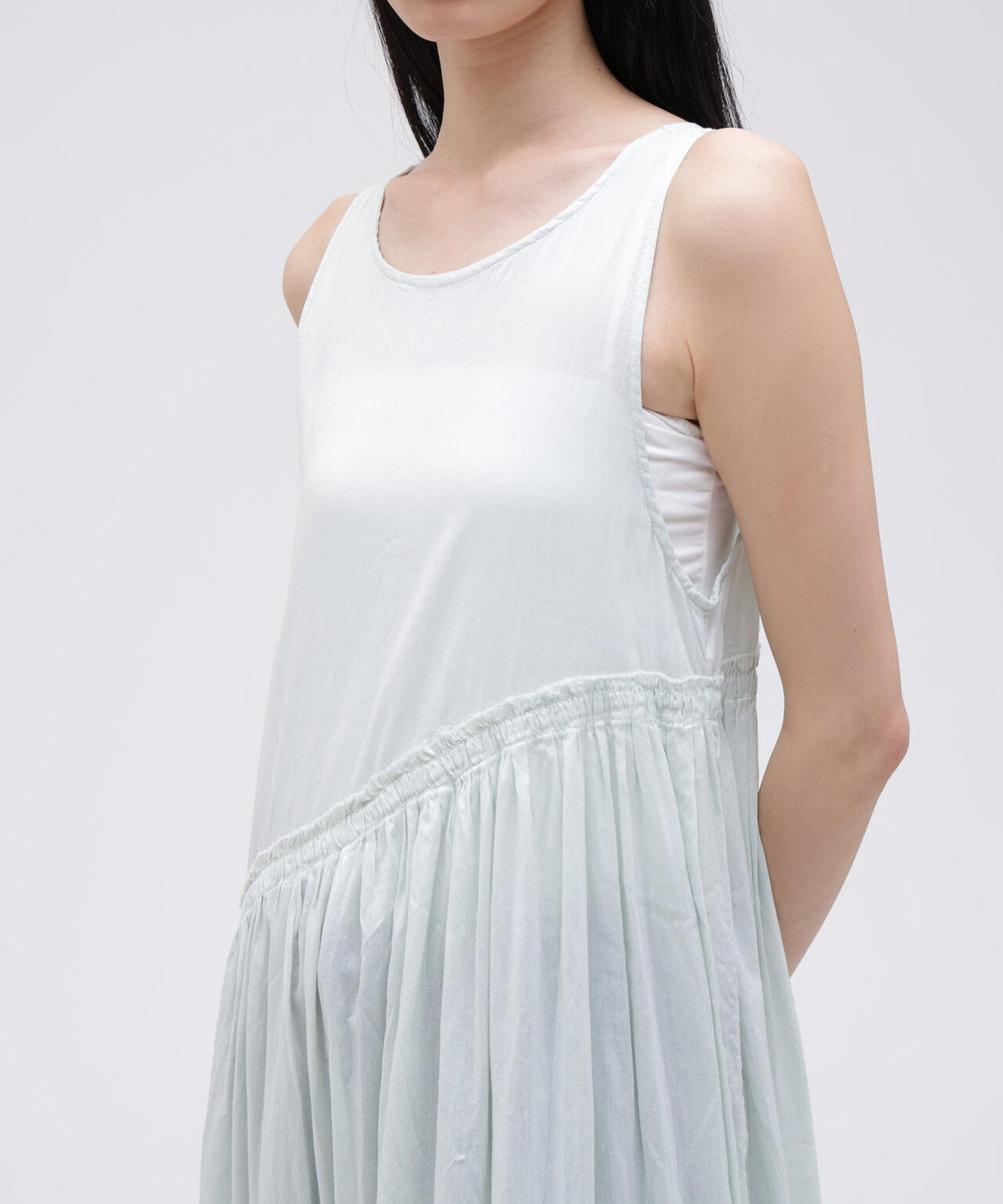 quitan / KHADI COTTON SILK TWISTED TIERED DRESS