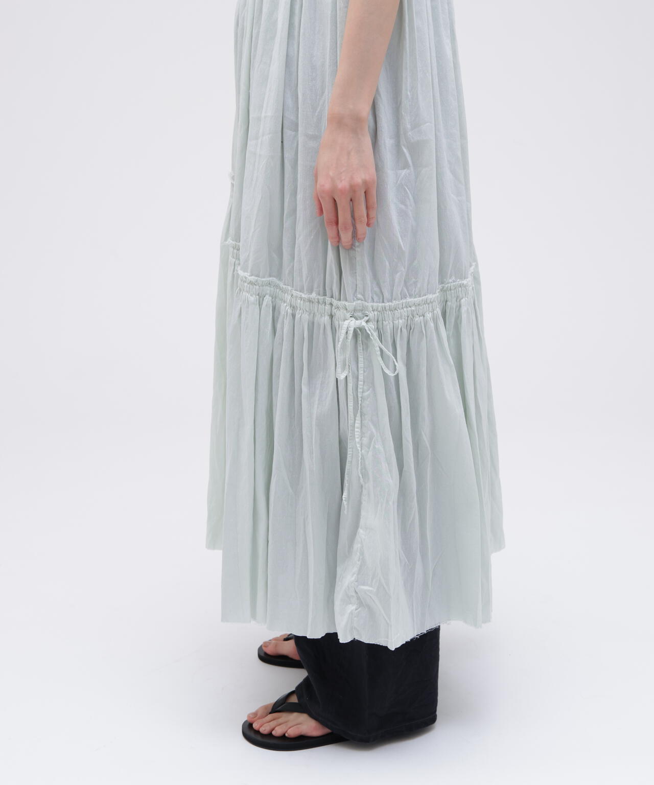 quitan / KHADI COTTON SILK TWISTED TIERED DRESS