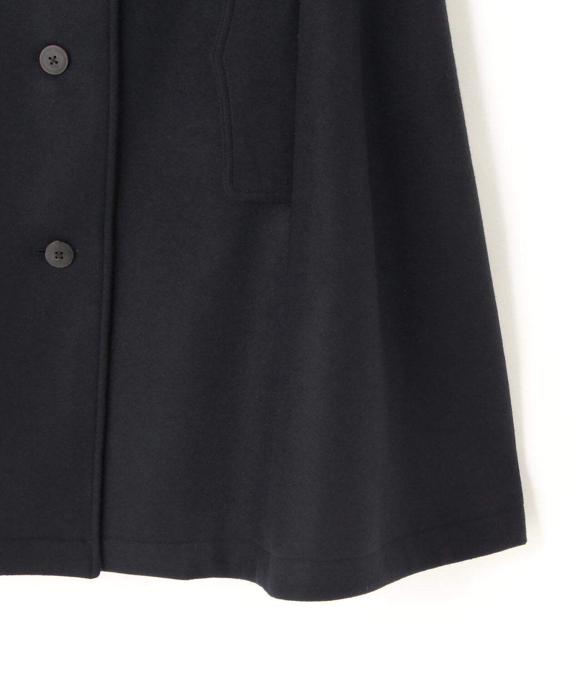 quitan / DOUBLE MELTON PONCHO COAT