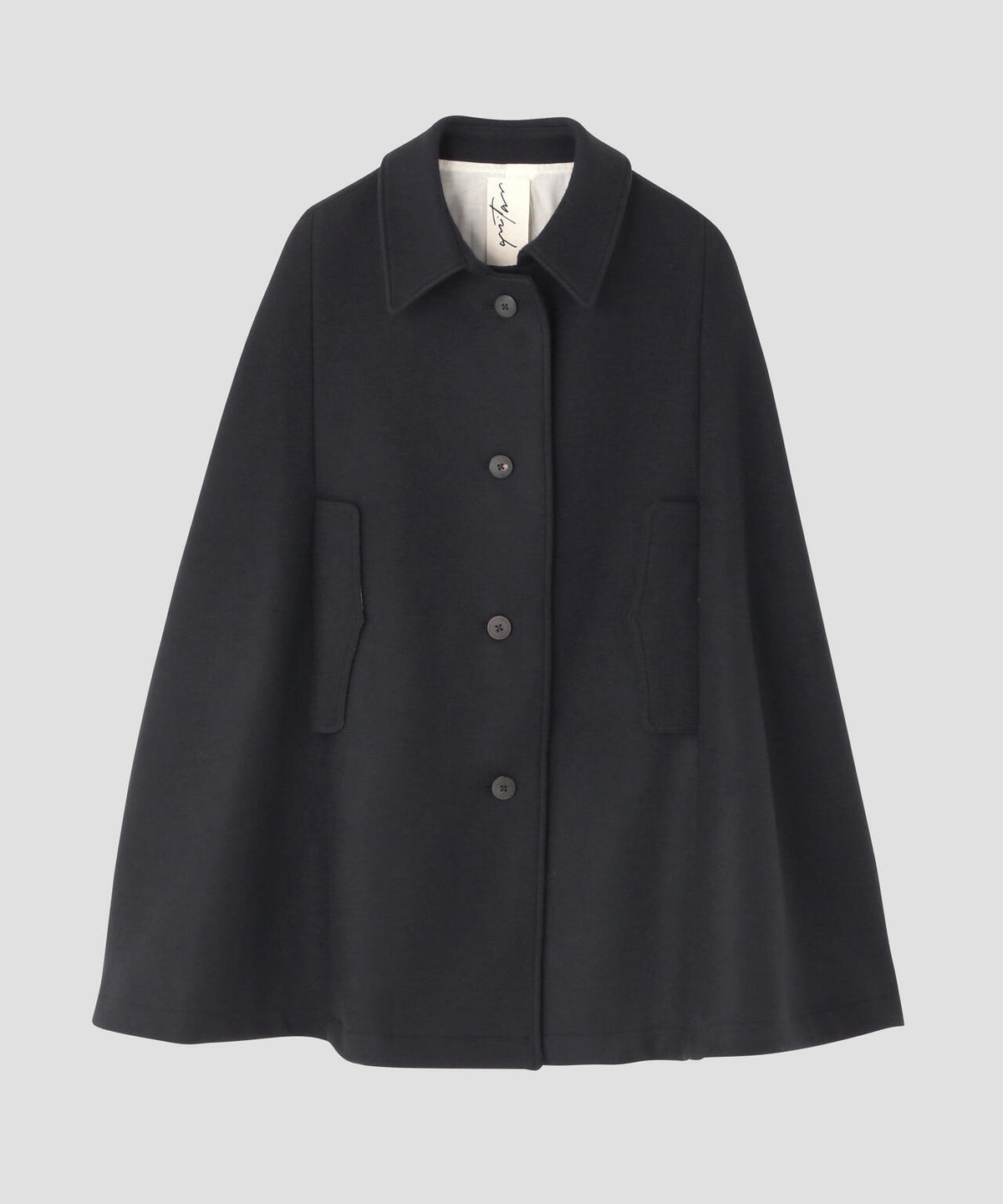 quitan / DOUBLE MELTON PONCHO COAT