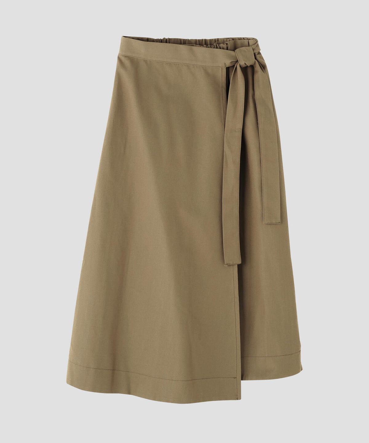 quitan / WOOL COTTON TRENCH CLOTH KILT EASY PANTS
