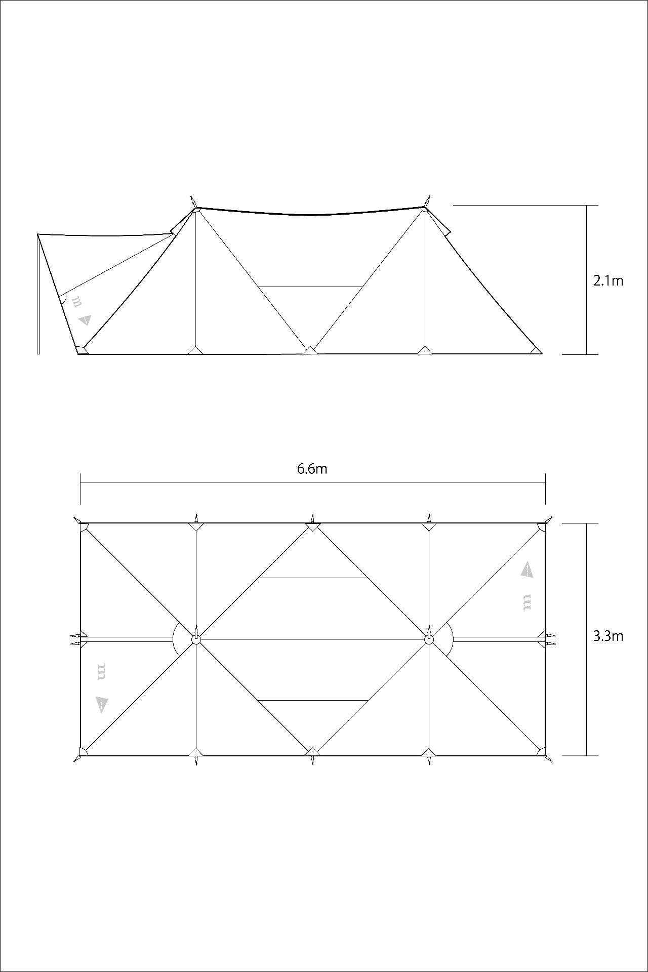 muraco × and wander HERON 2POLE TENT SHELTER SET