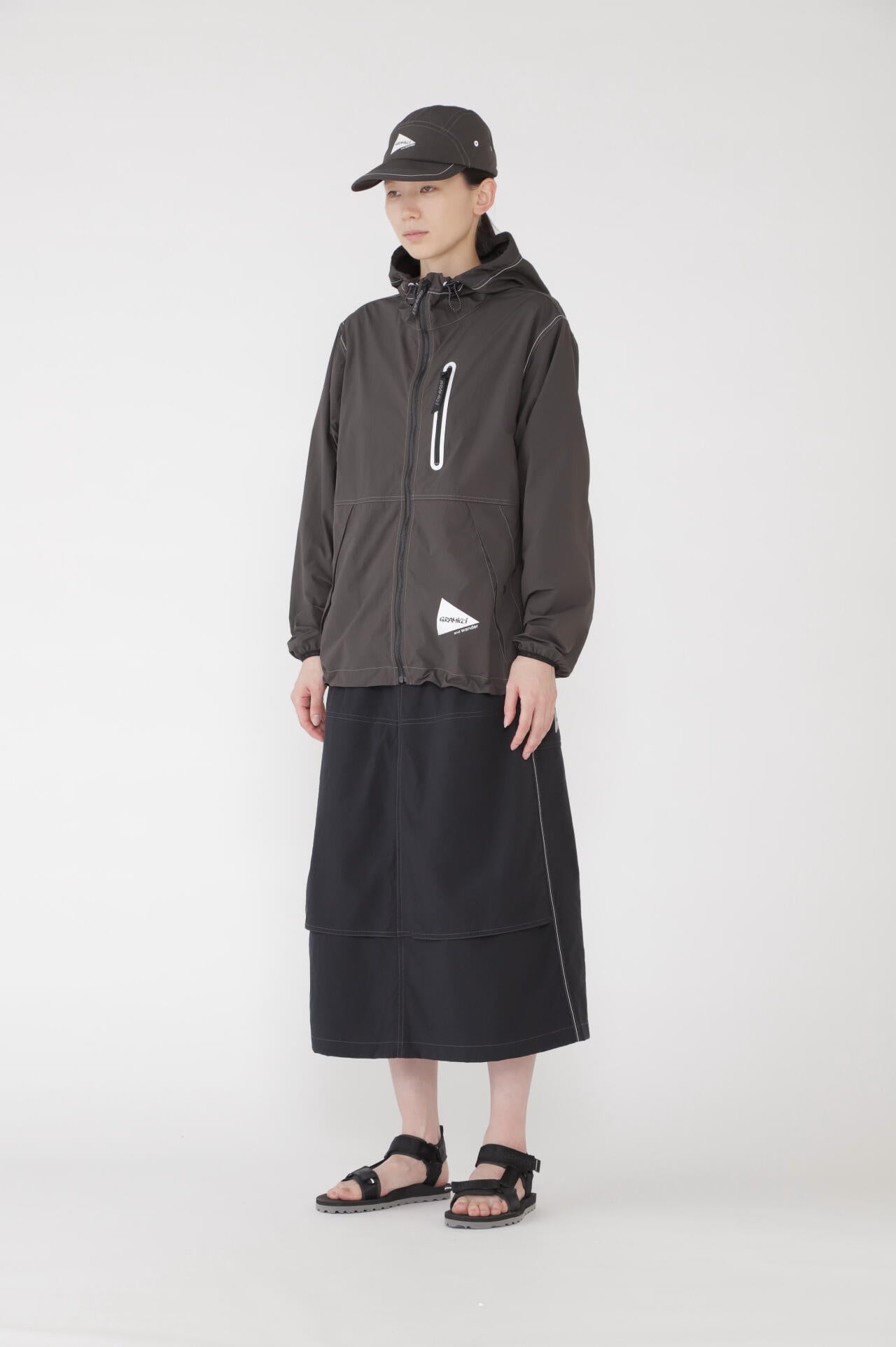 GRAMICCI × and wander brushed nylon jacket
