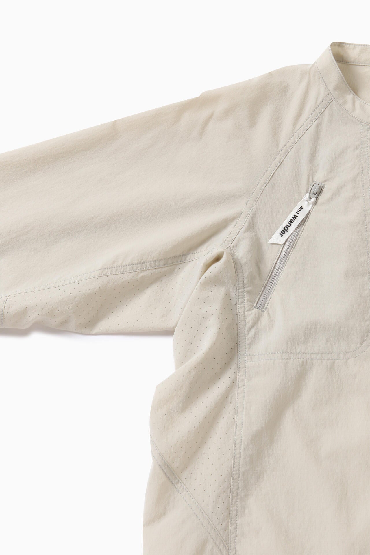 stretch rip band collar shirt