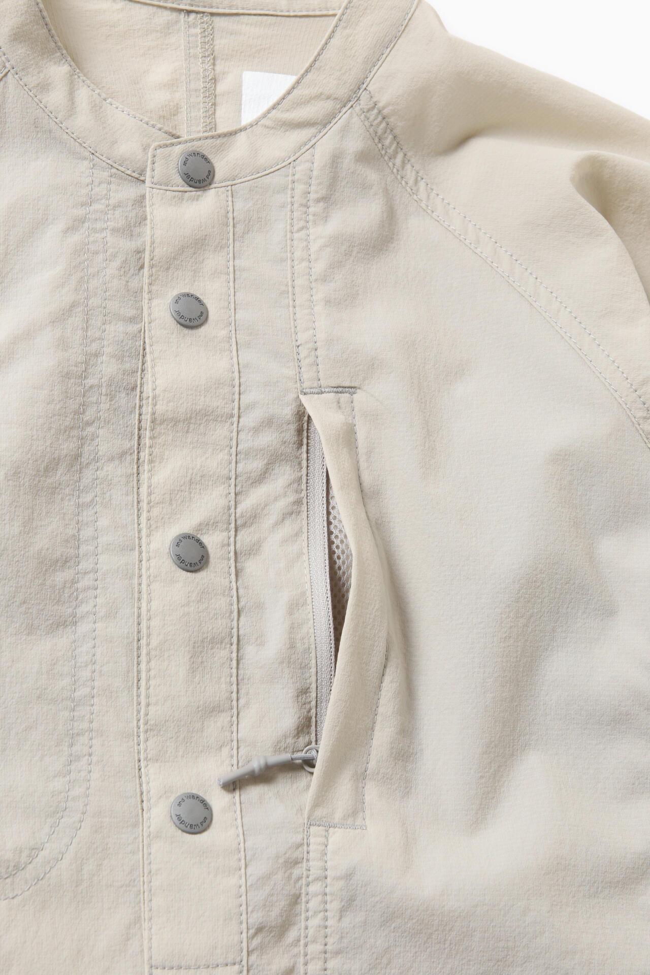 stretch rip band collar shirt