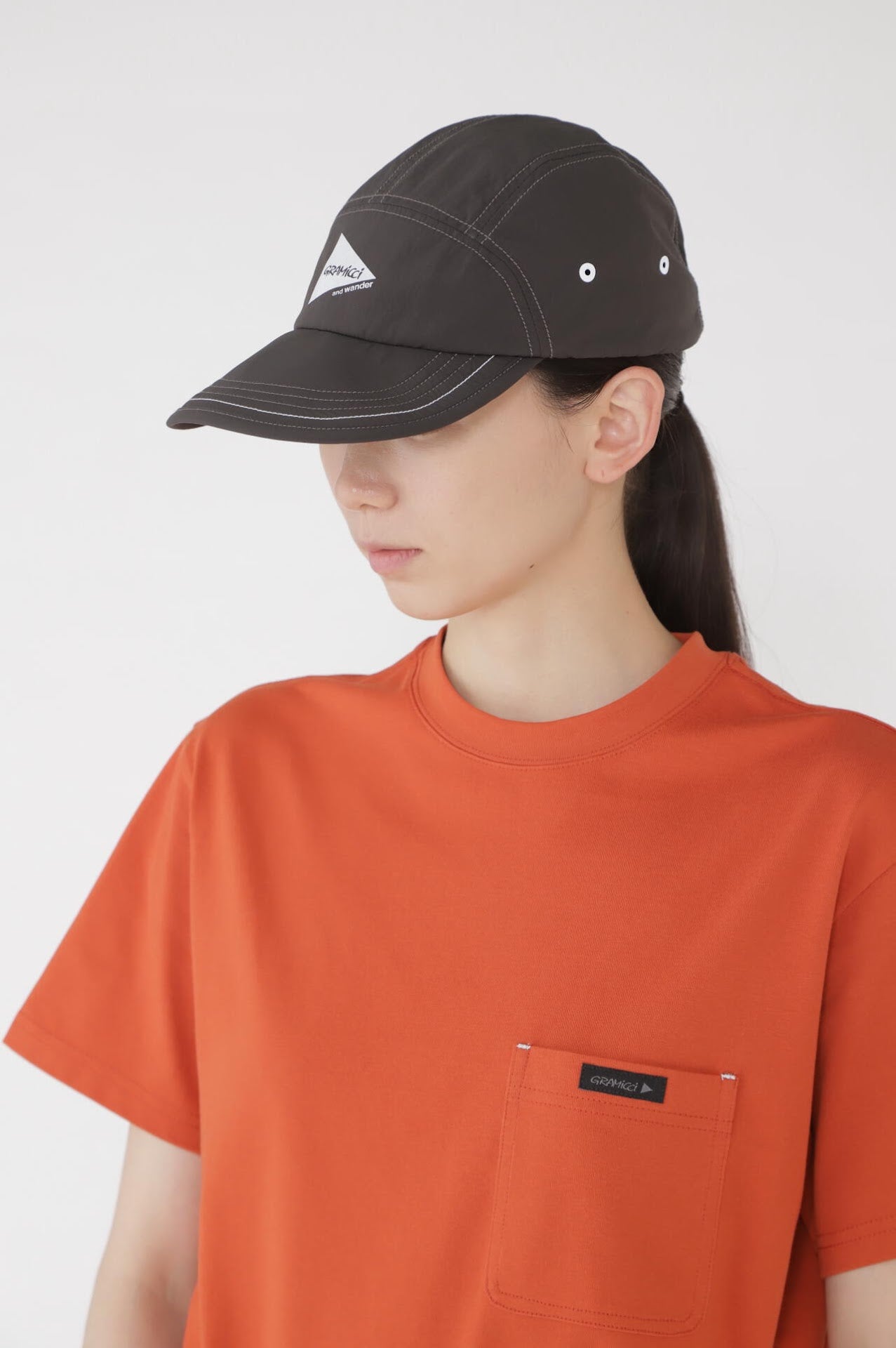 GRAMICCI × and wander brushed nylon sunshade cap