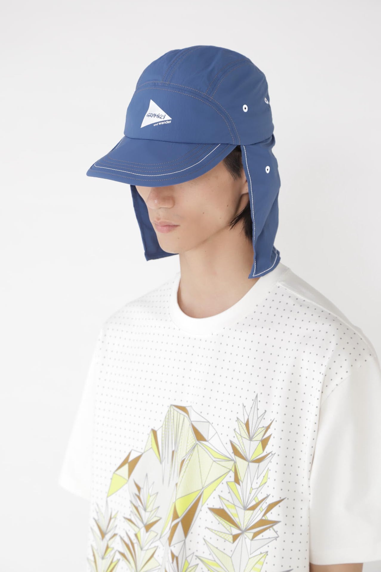 GRAMICCI × and wander brushed nylon sunshade cap