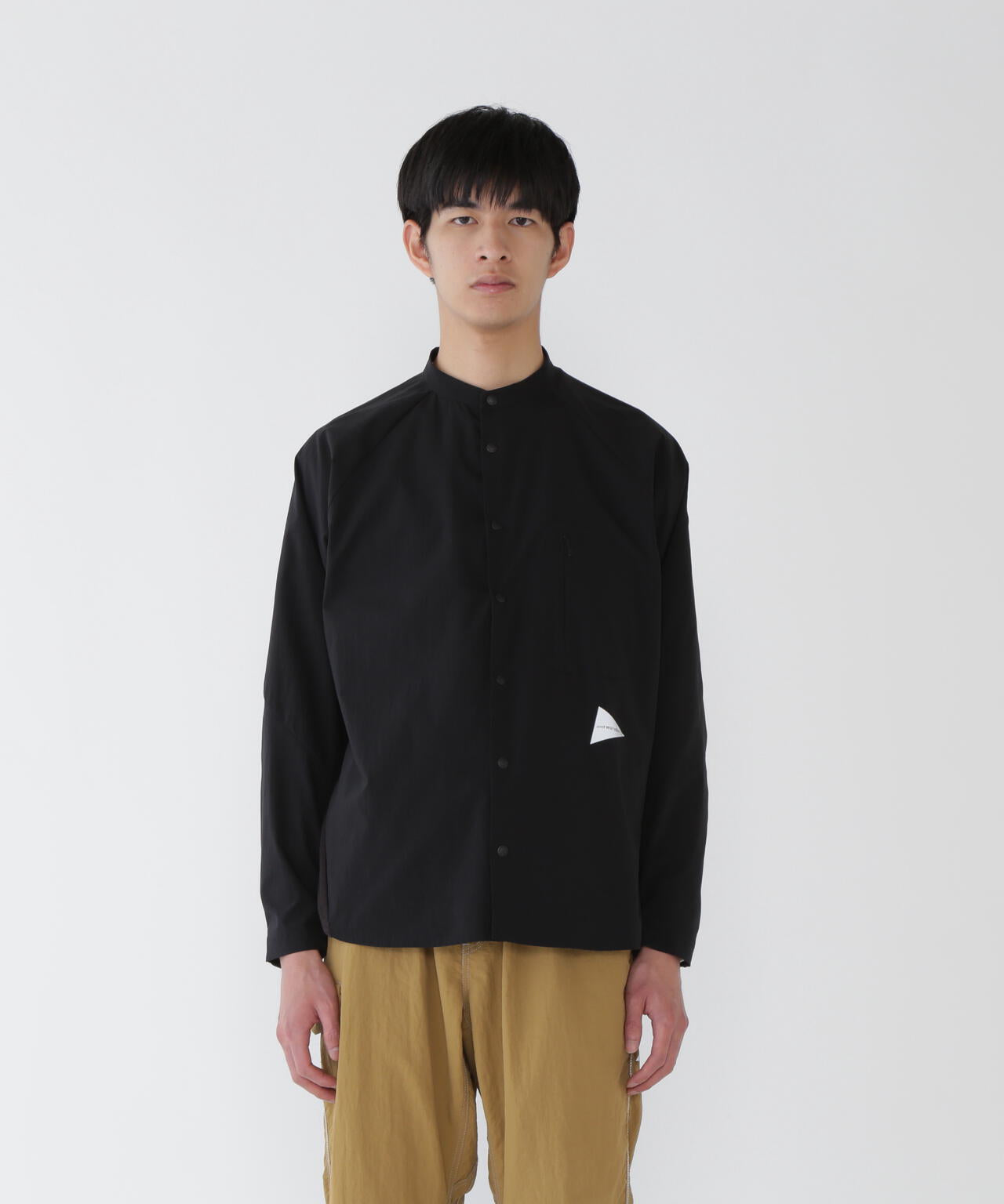 fleece base band collar shirt