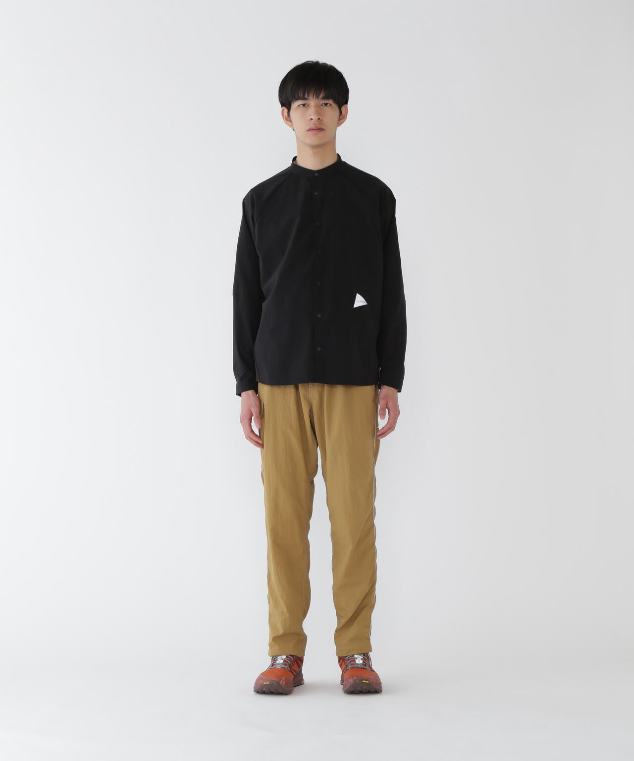 fleece base band collar shirt