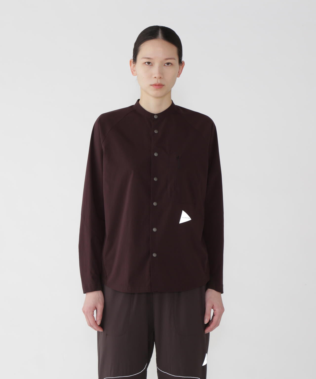fleece base band collar shirt