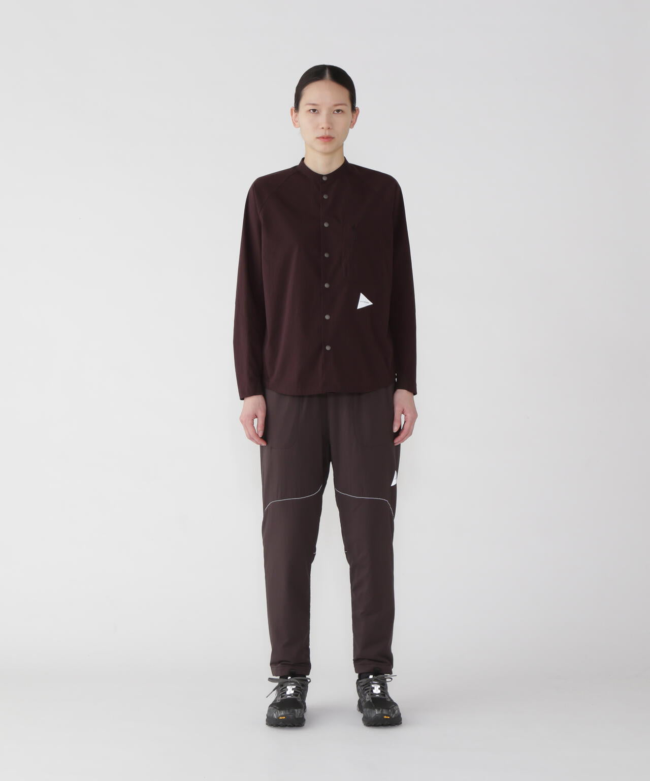 fleece base band collar shirt