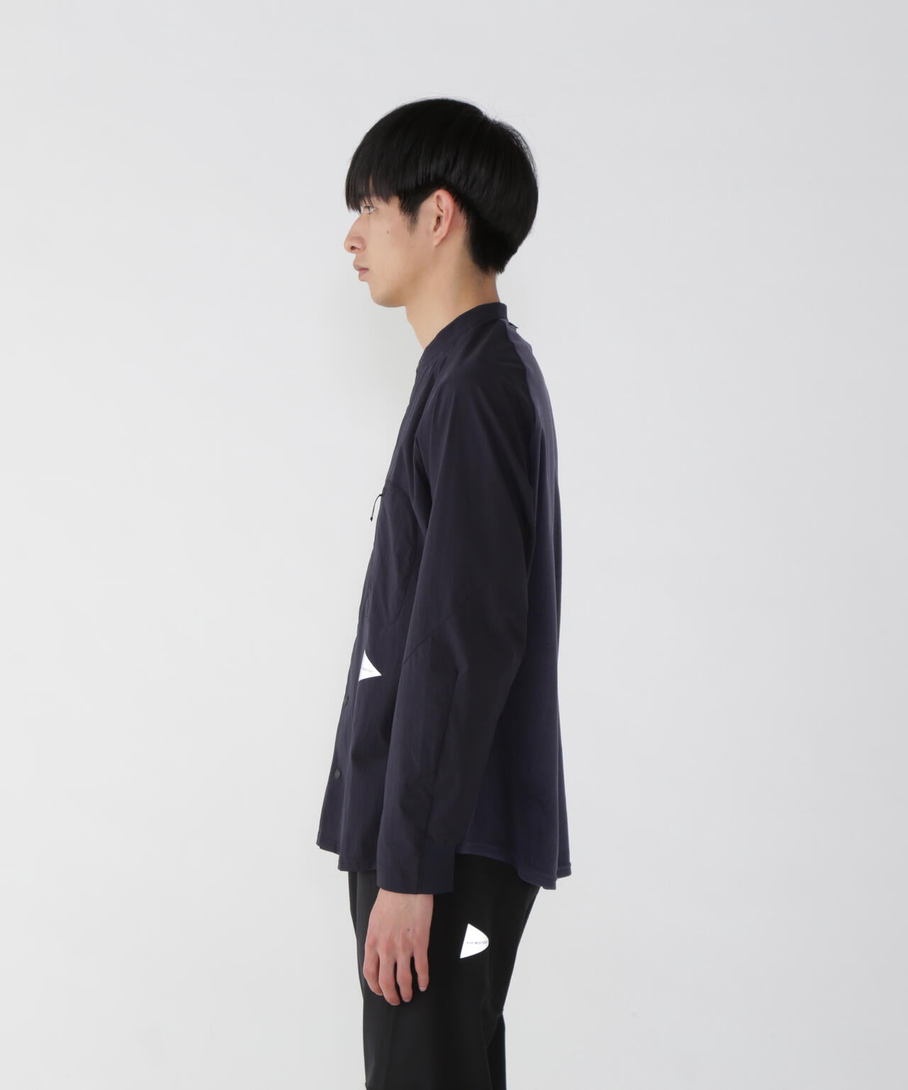 fleece base band collar shirt