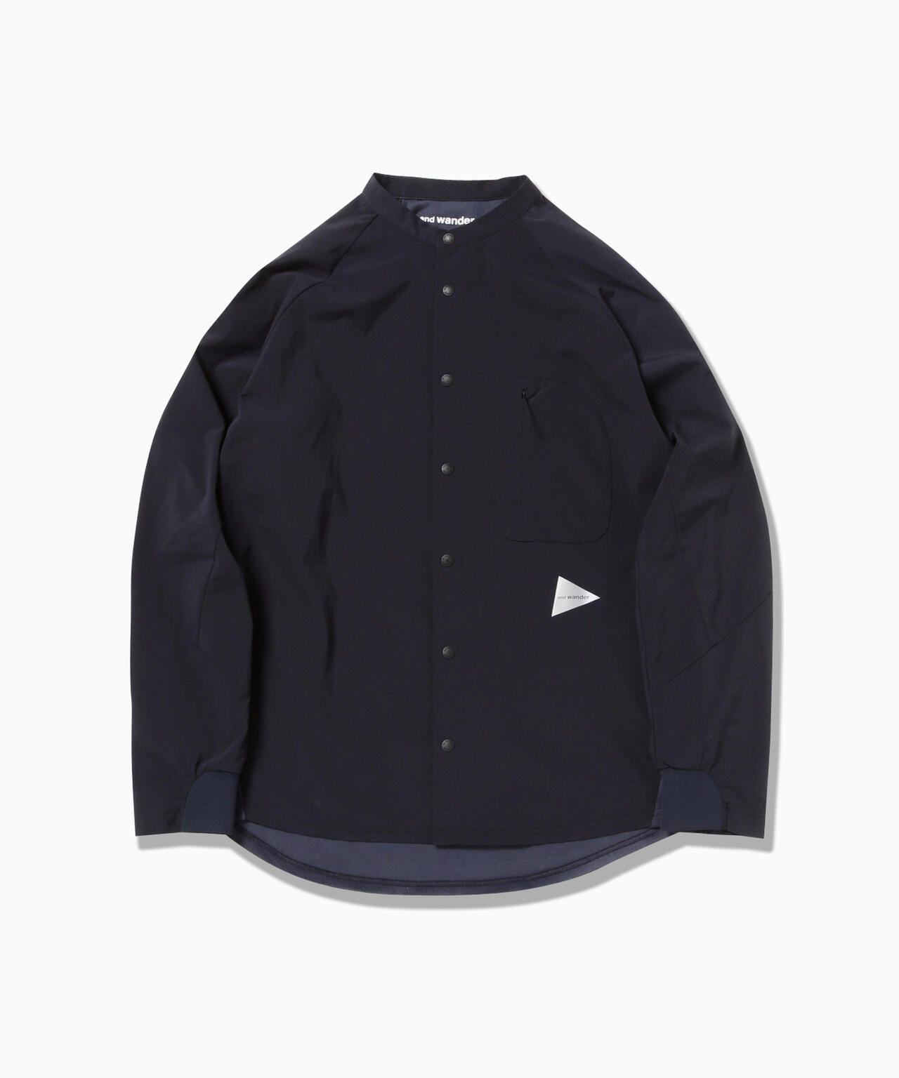 fleece base band collar shirt