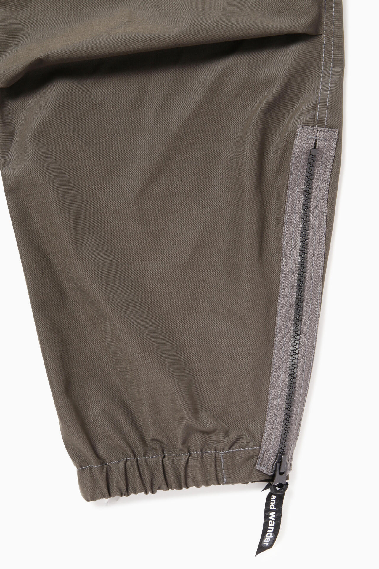 high count cloth side zip hem pants