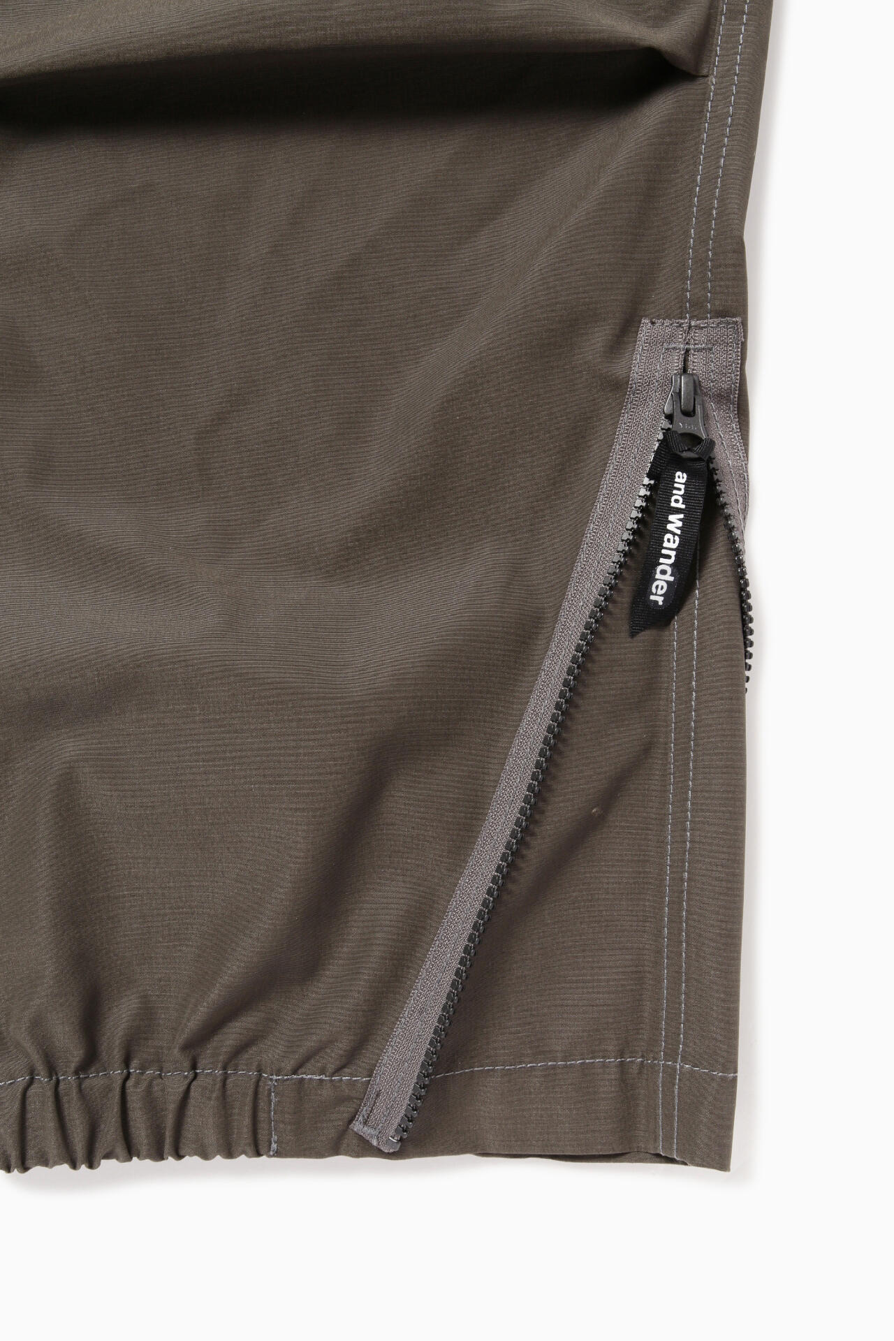high count cloth side zip hem pants