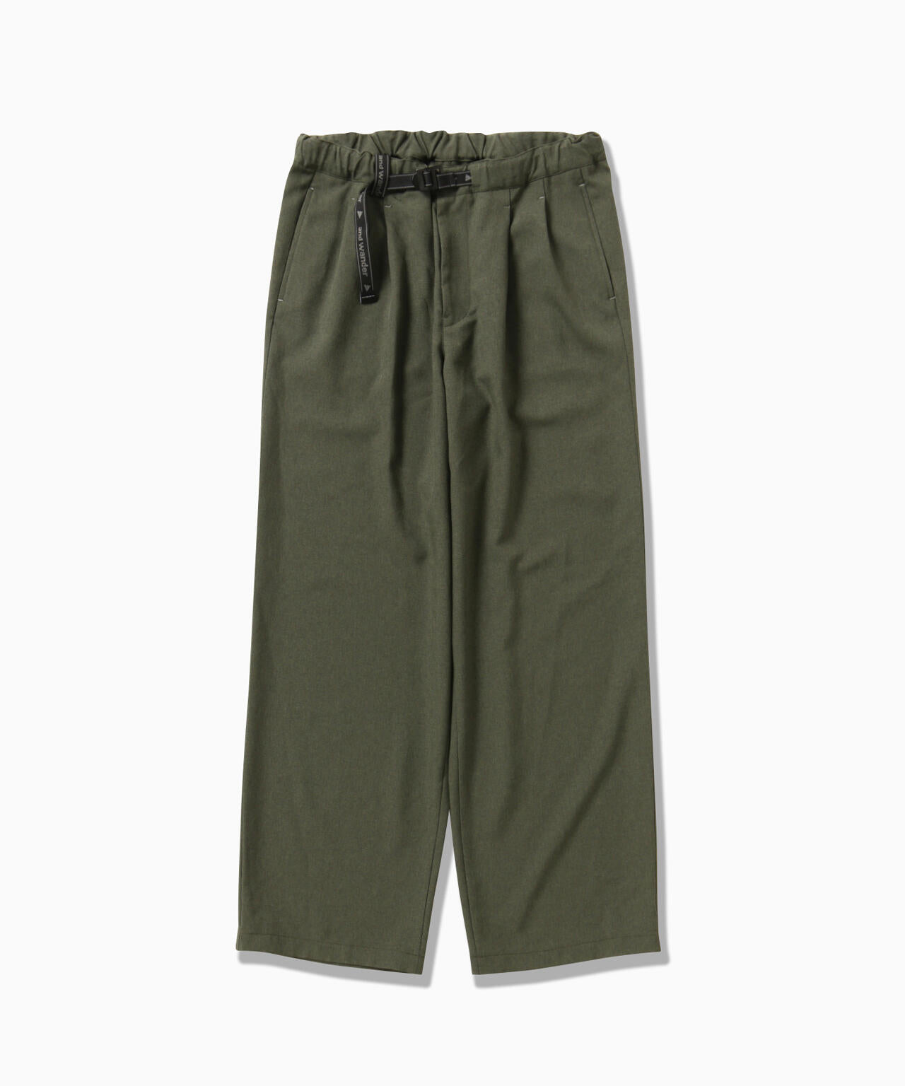 PE melange twill wide pants
