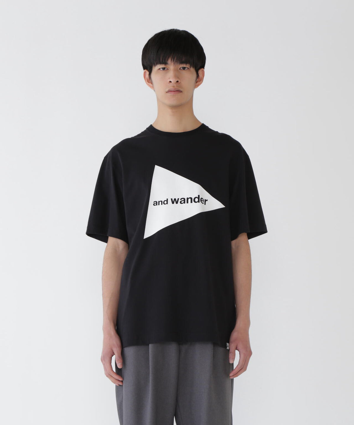 and wander logo SS T | コットン ドライ ロゴTシャツ