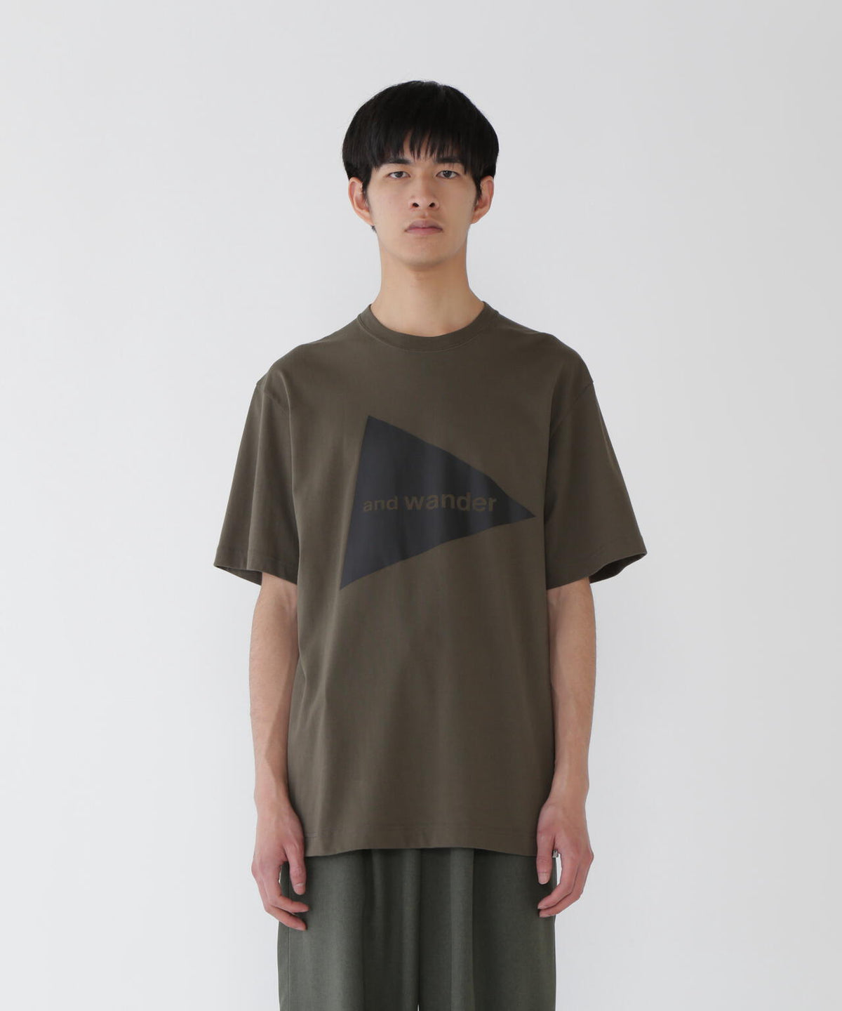 and wander logo SS T | コットン ドライ ロゴTシャツ
