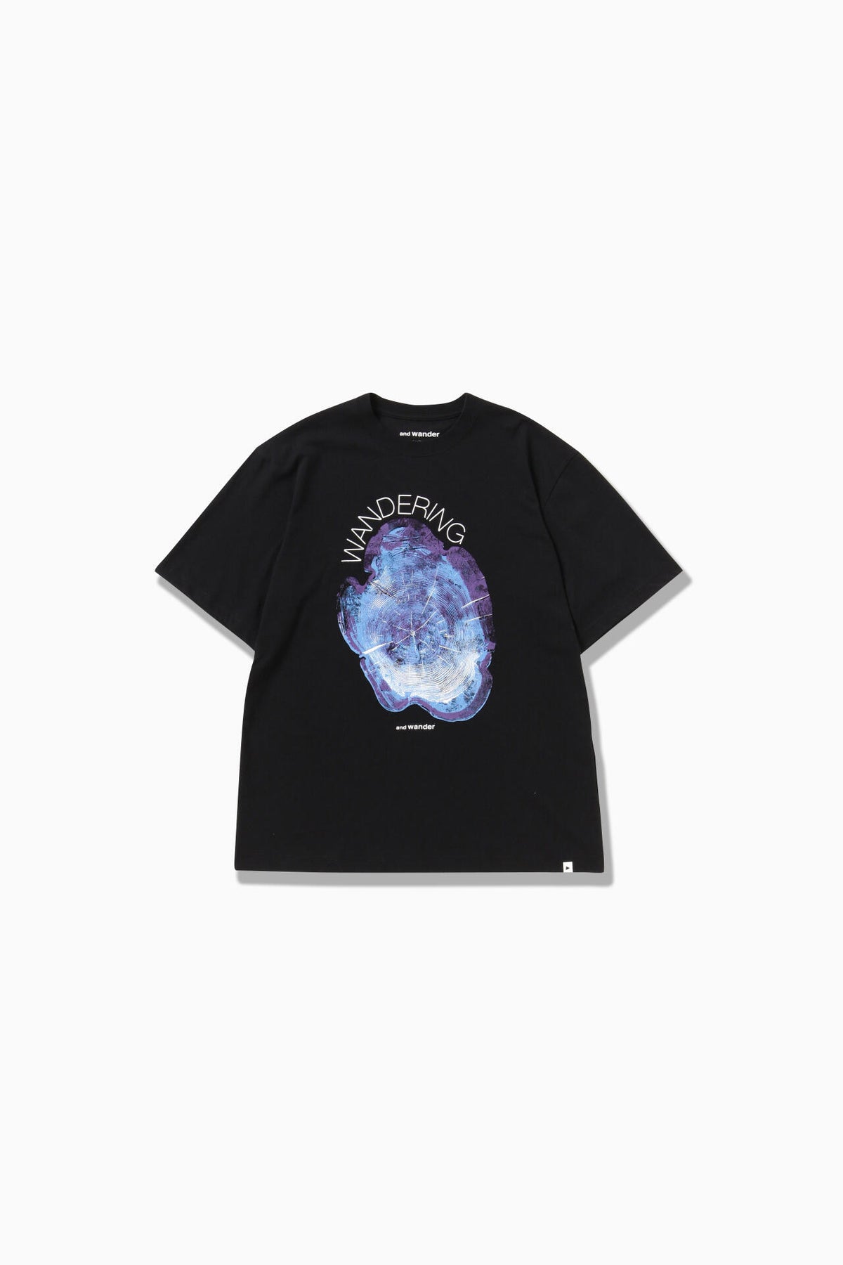 WANDERING printed T | コットン ポリエステル プレーティング天竺 ロゴプリントTシャツ