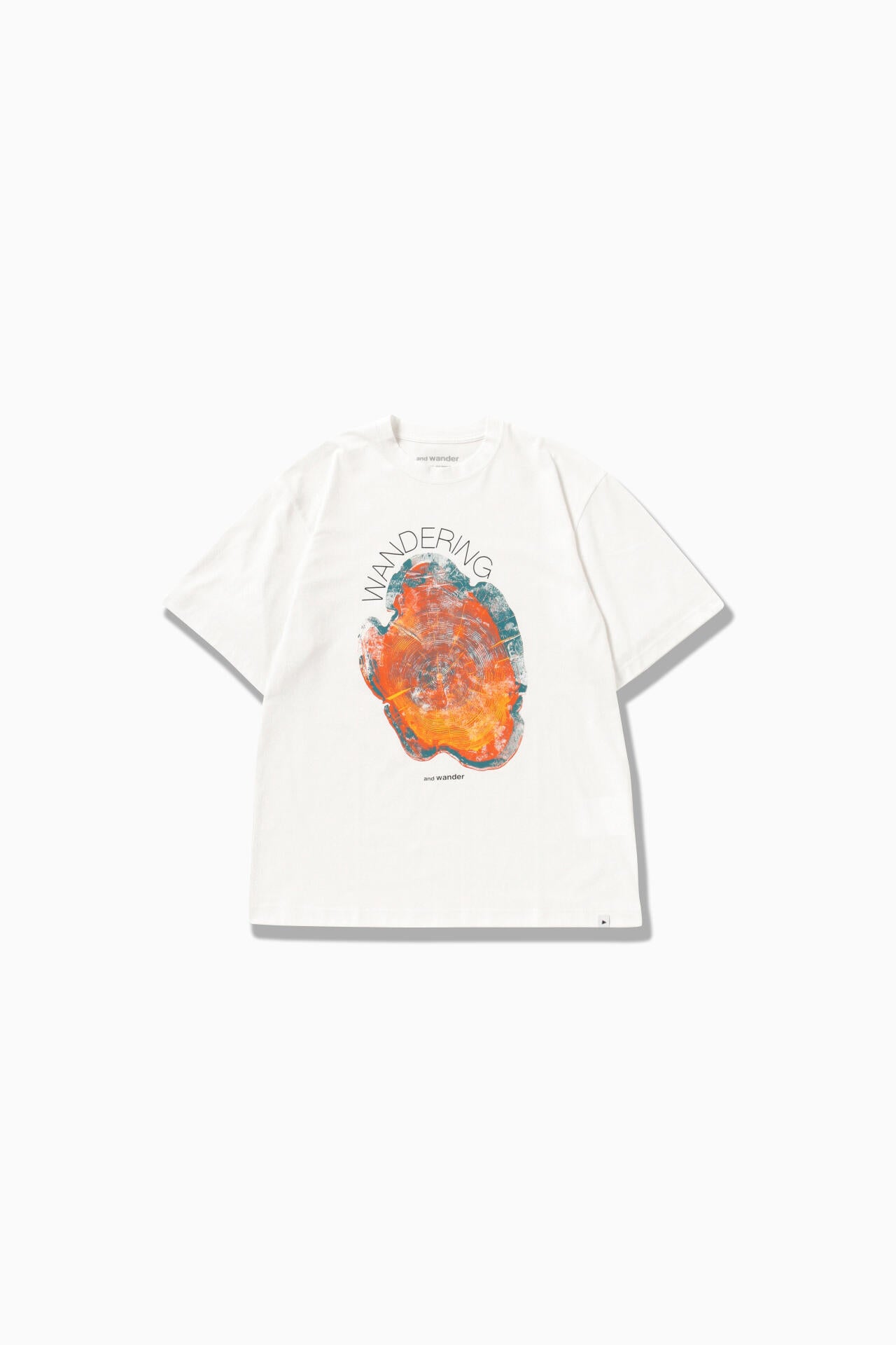 WANDERING printed T | コットン ポリエステル プレーティング天竺 ロゴプリントTシャツ