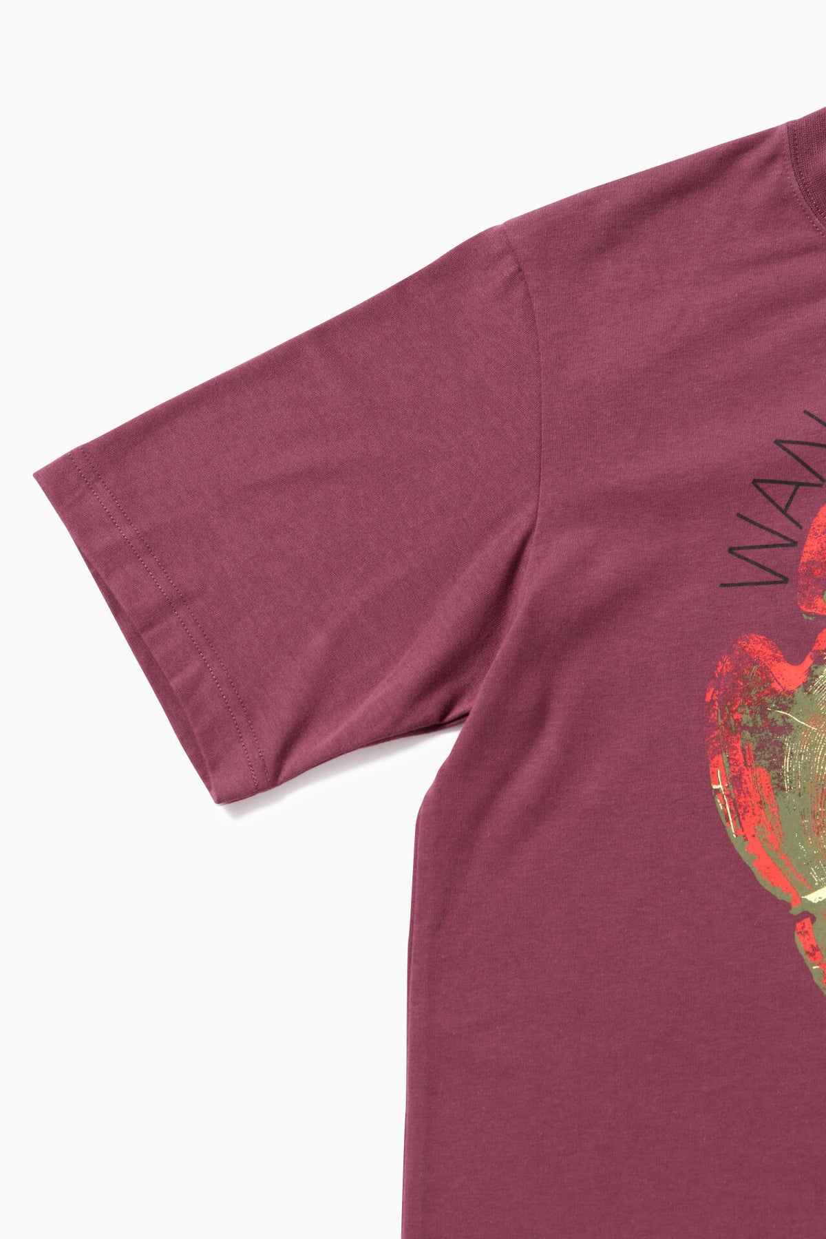 WANDERING printed T | コットン ポリエステル プレーティング天竺 ロゴプリントTシャツ