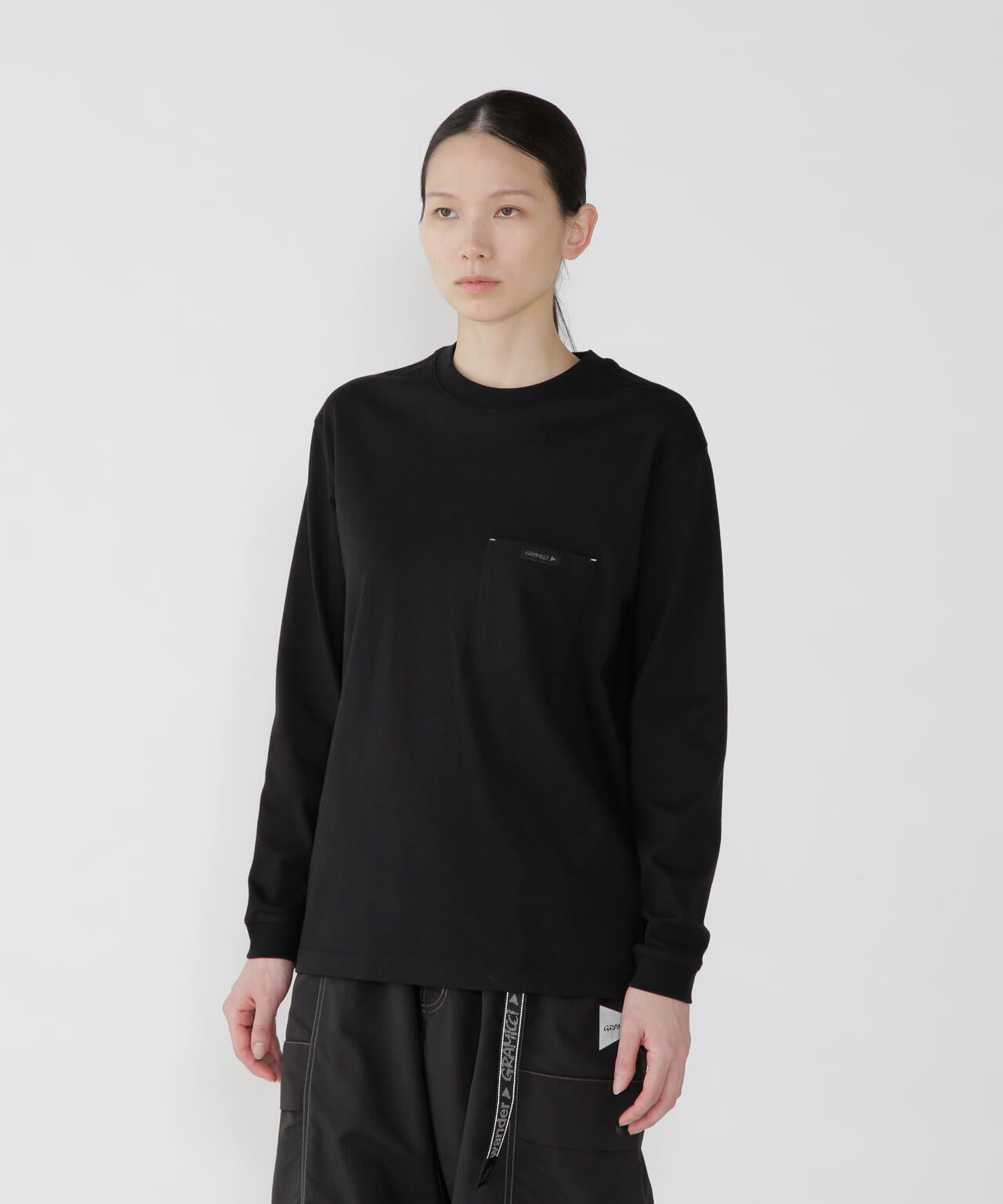 GRAMICCI × and wander backprint L/S tee