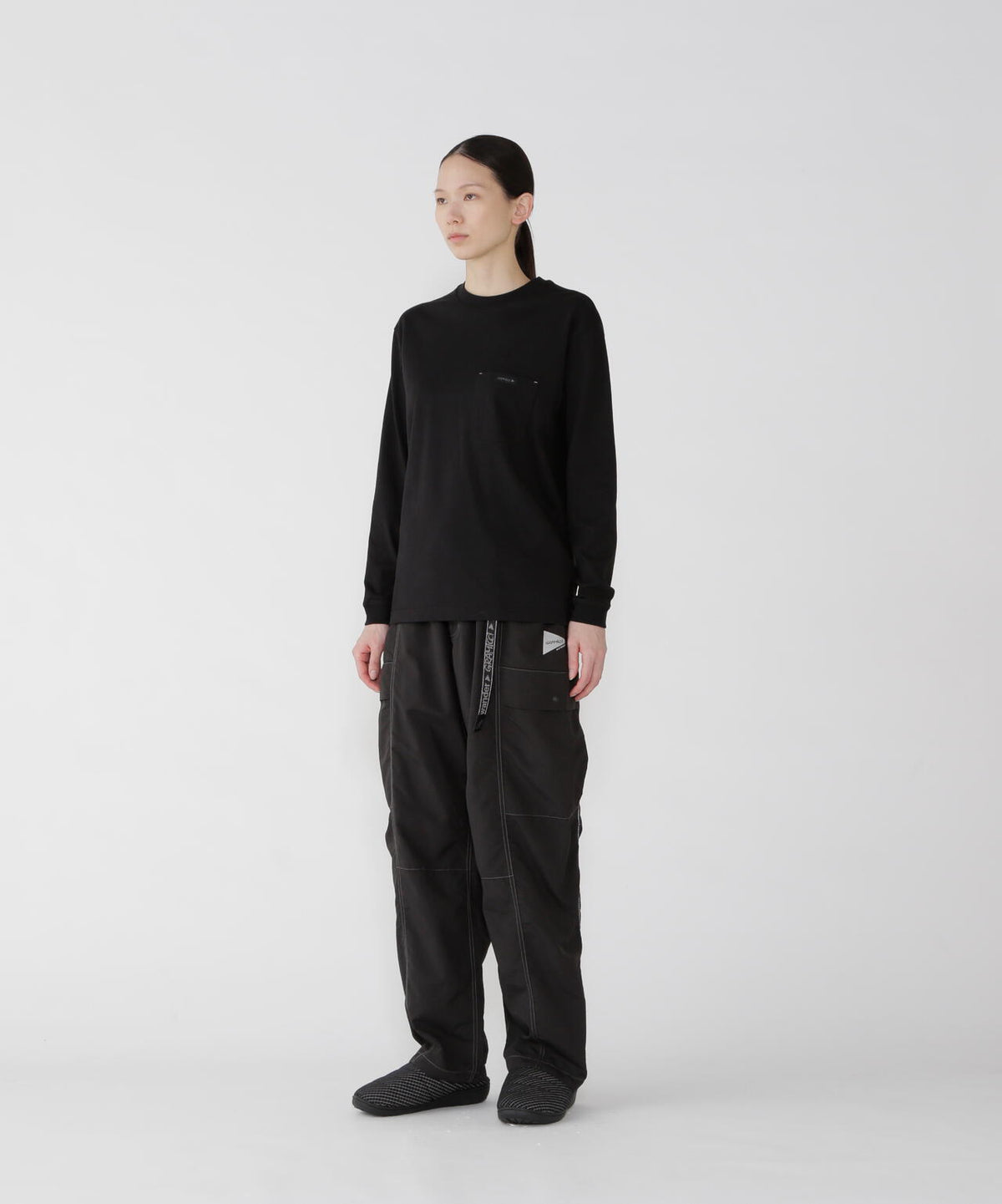 GRAMICCI × and wander backprint L/S tee