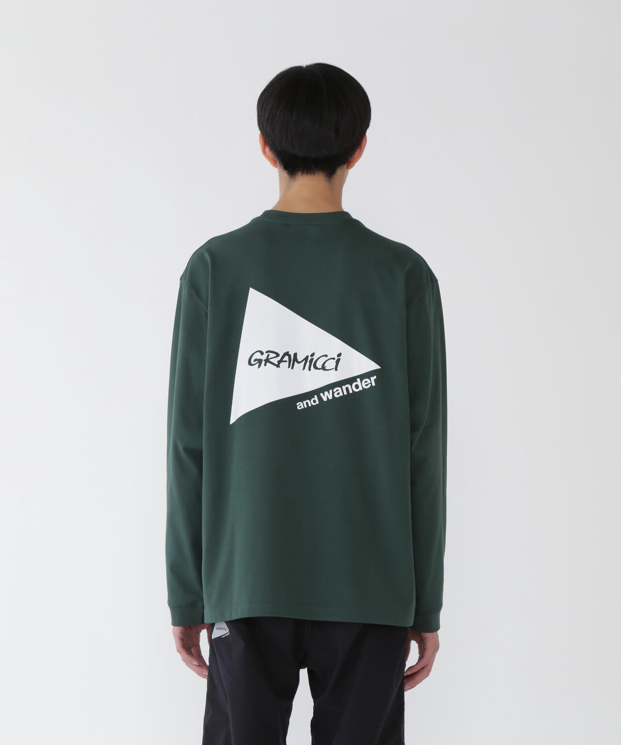 GRAMICCI × and wander backprint L/S tee